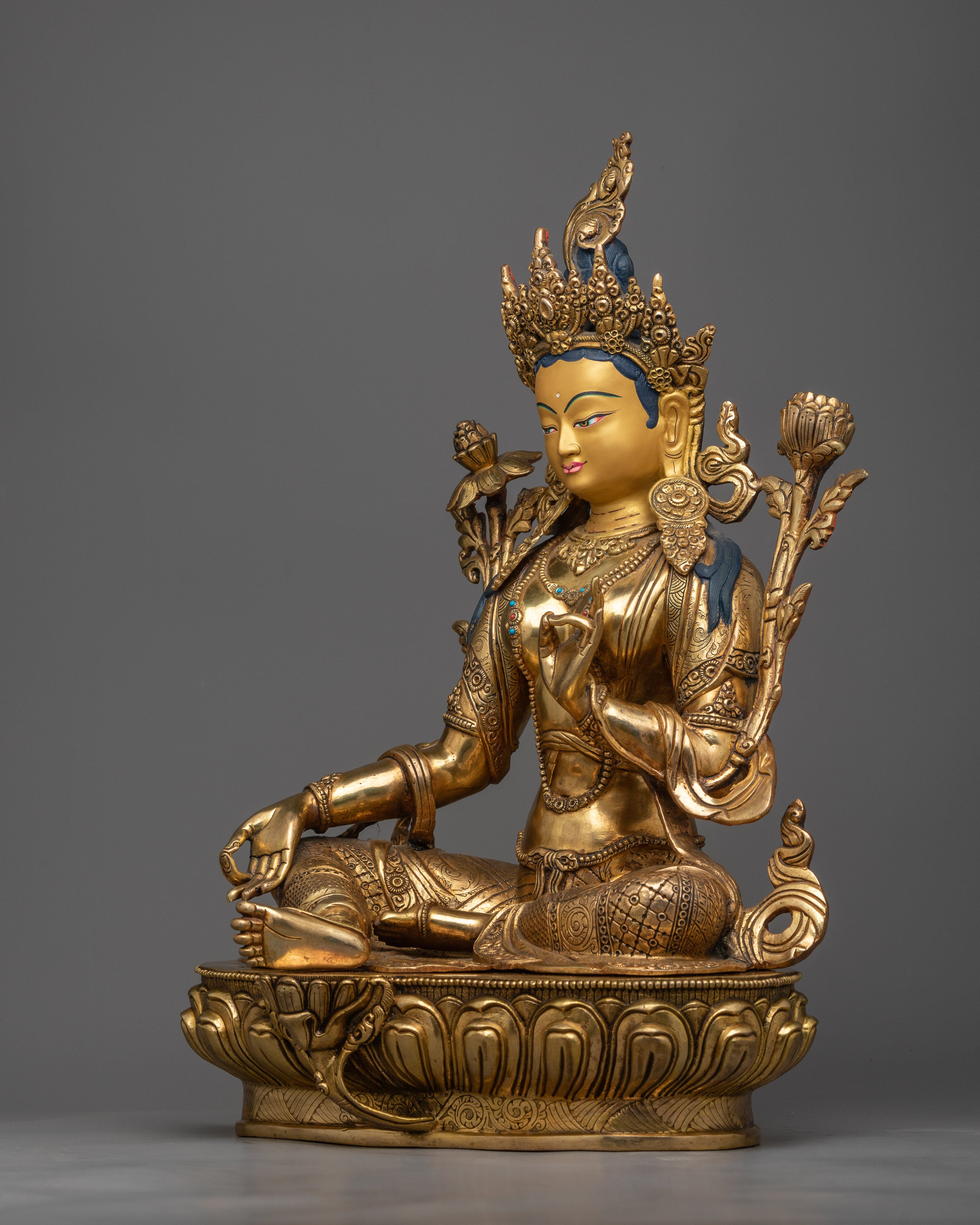 copper green-tara-sculpture