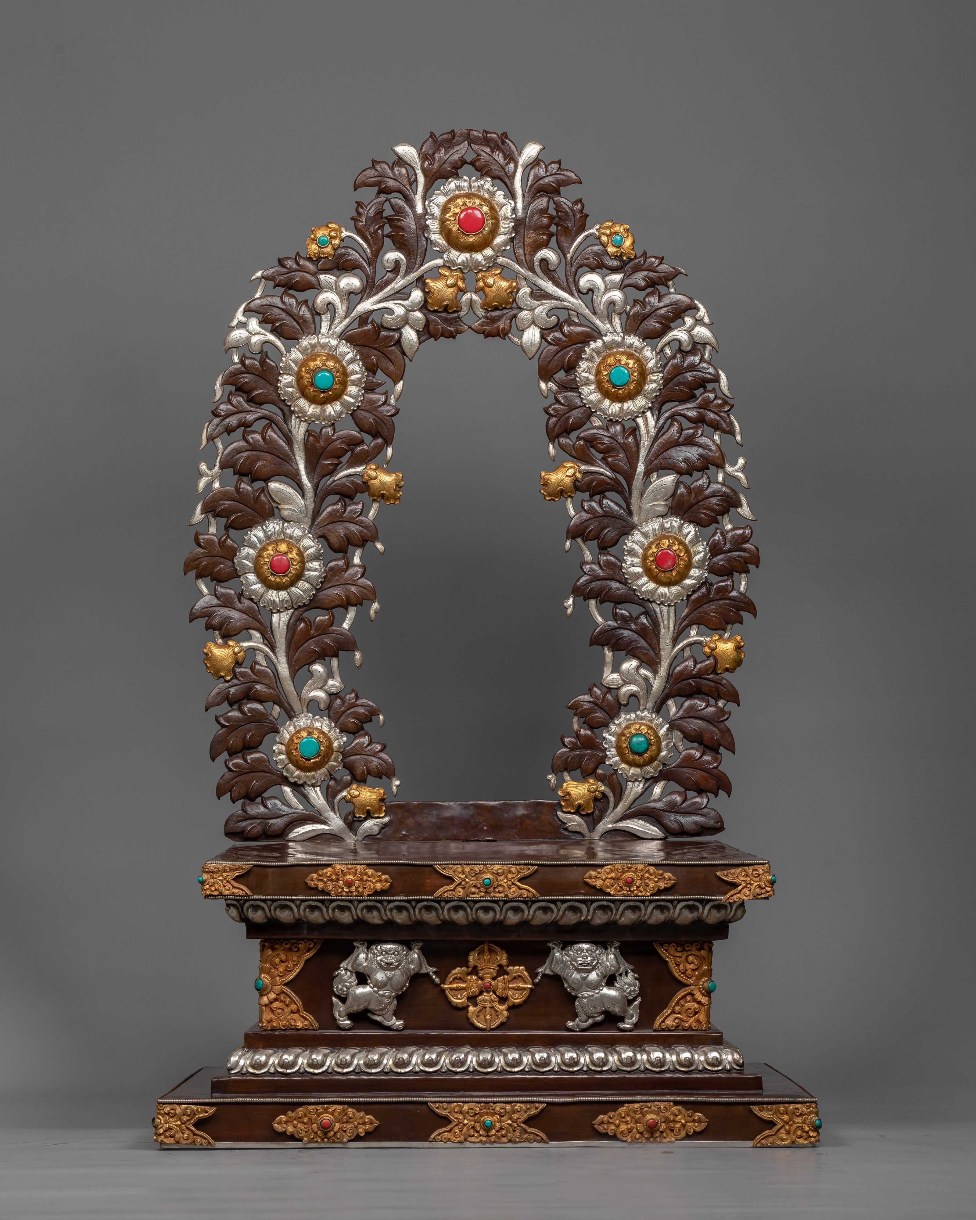 Shakyamuni Buddha on Throne Copper Statue | Majestic Enlightenment