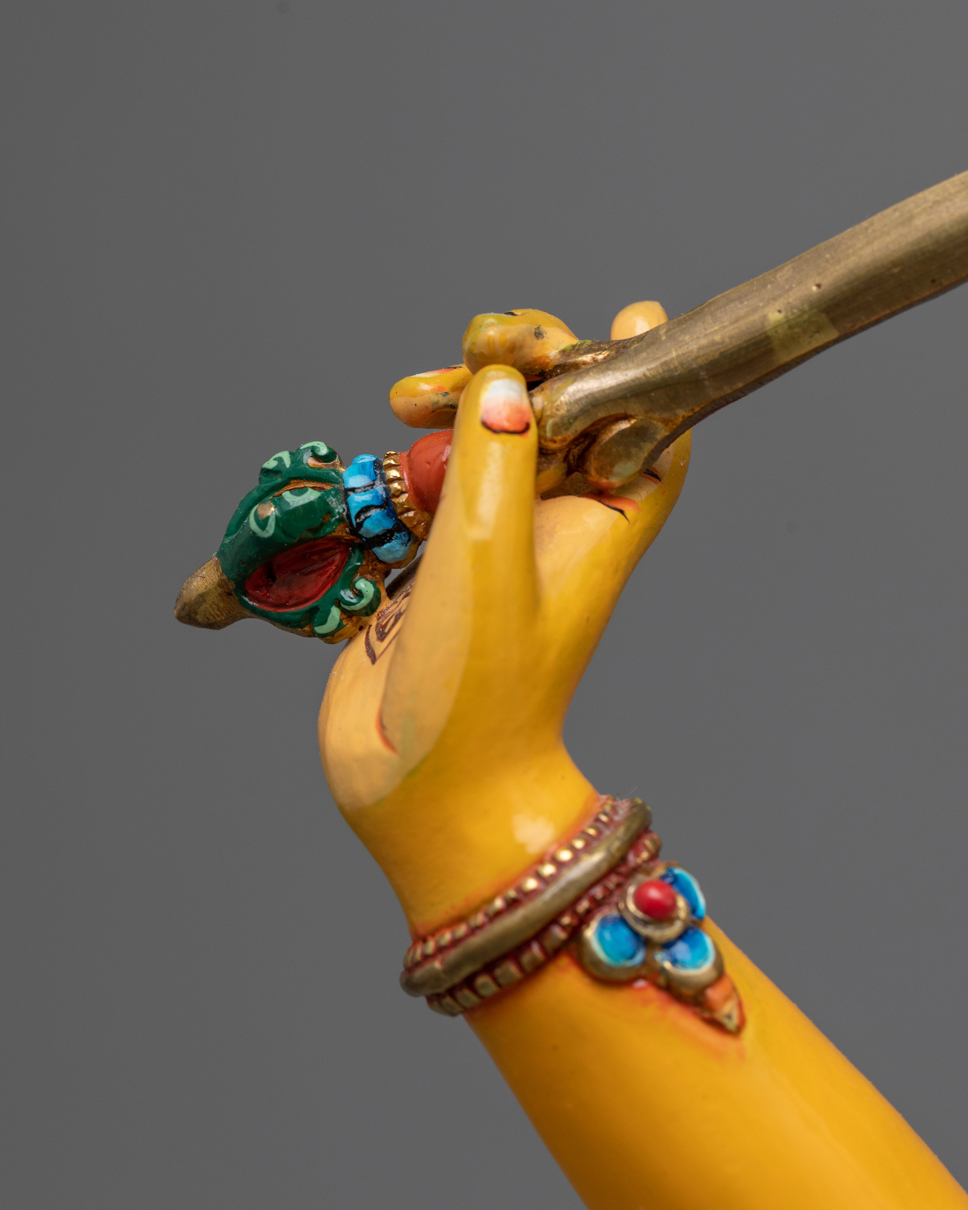 Magnificent Manjushri Painted Statue | Illuminate Your Space with the Wisdom