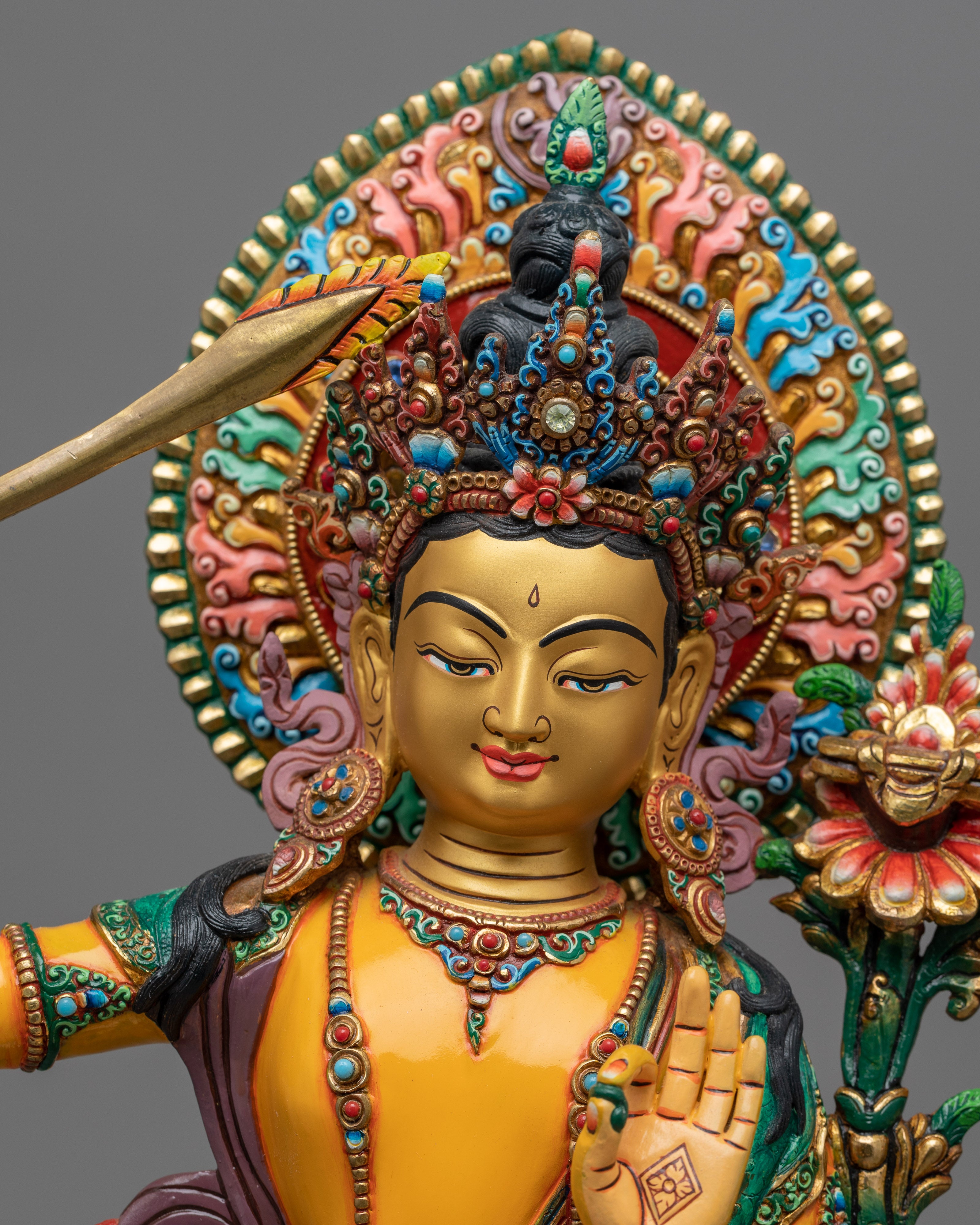manjushri-painted statue