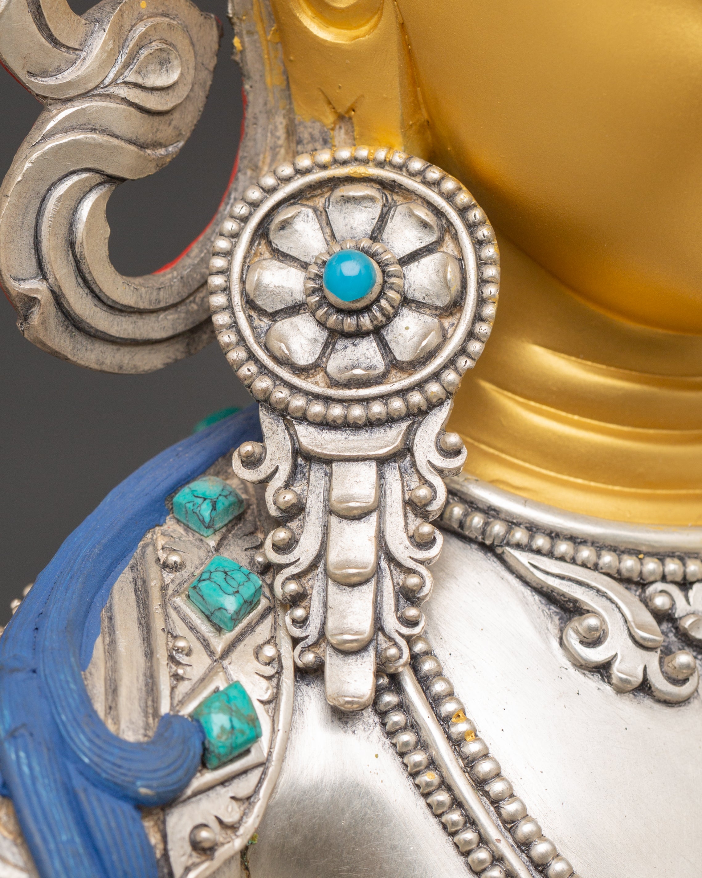 Silver Manjushri Statue | Bodhisattva of Supreme Wisdom