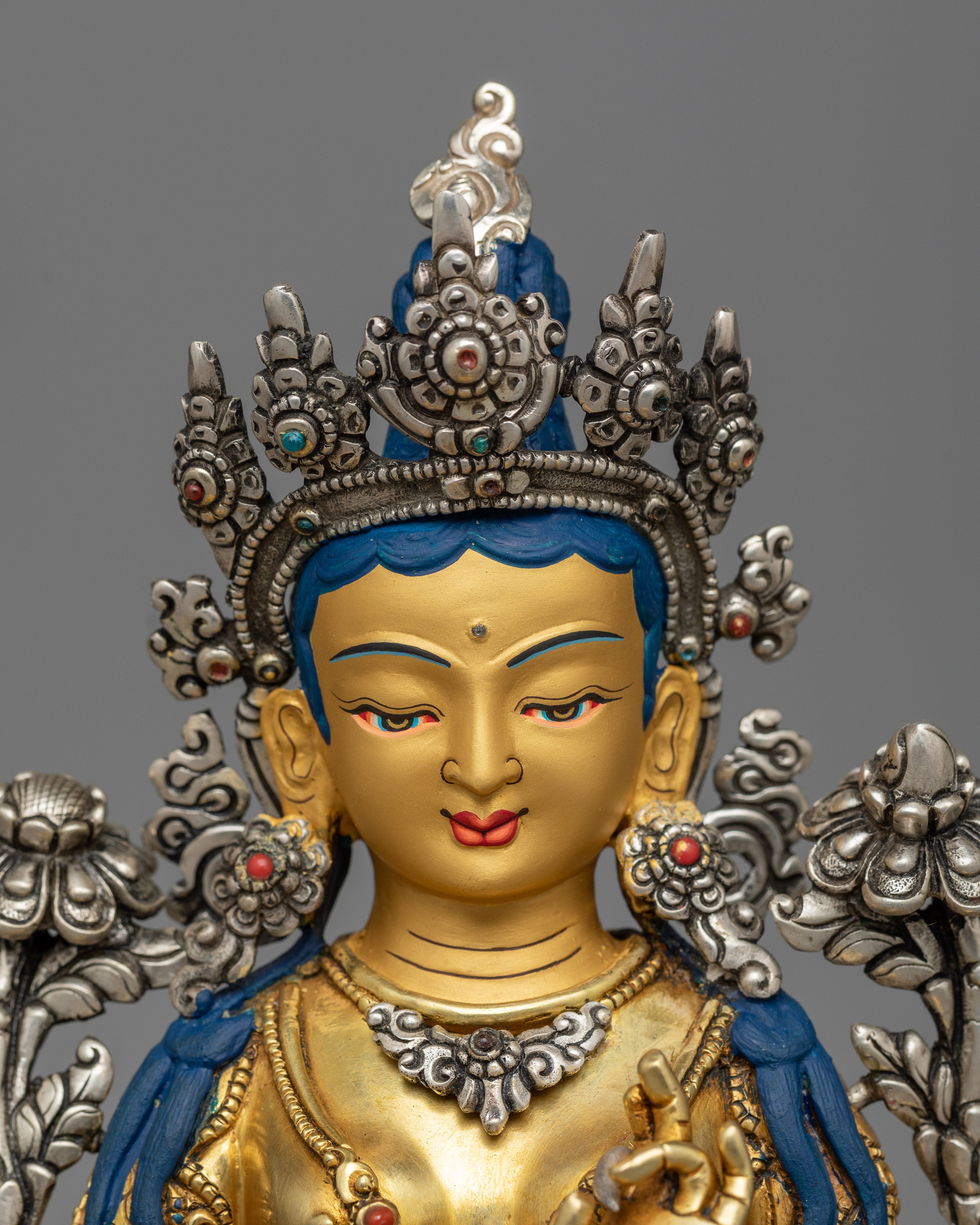 beautiful statue of green-tara