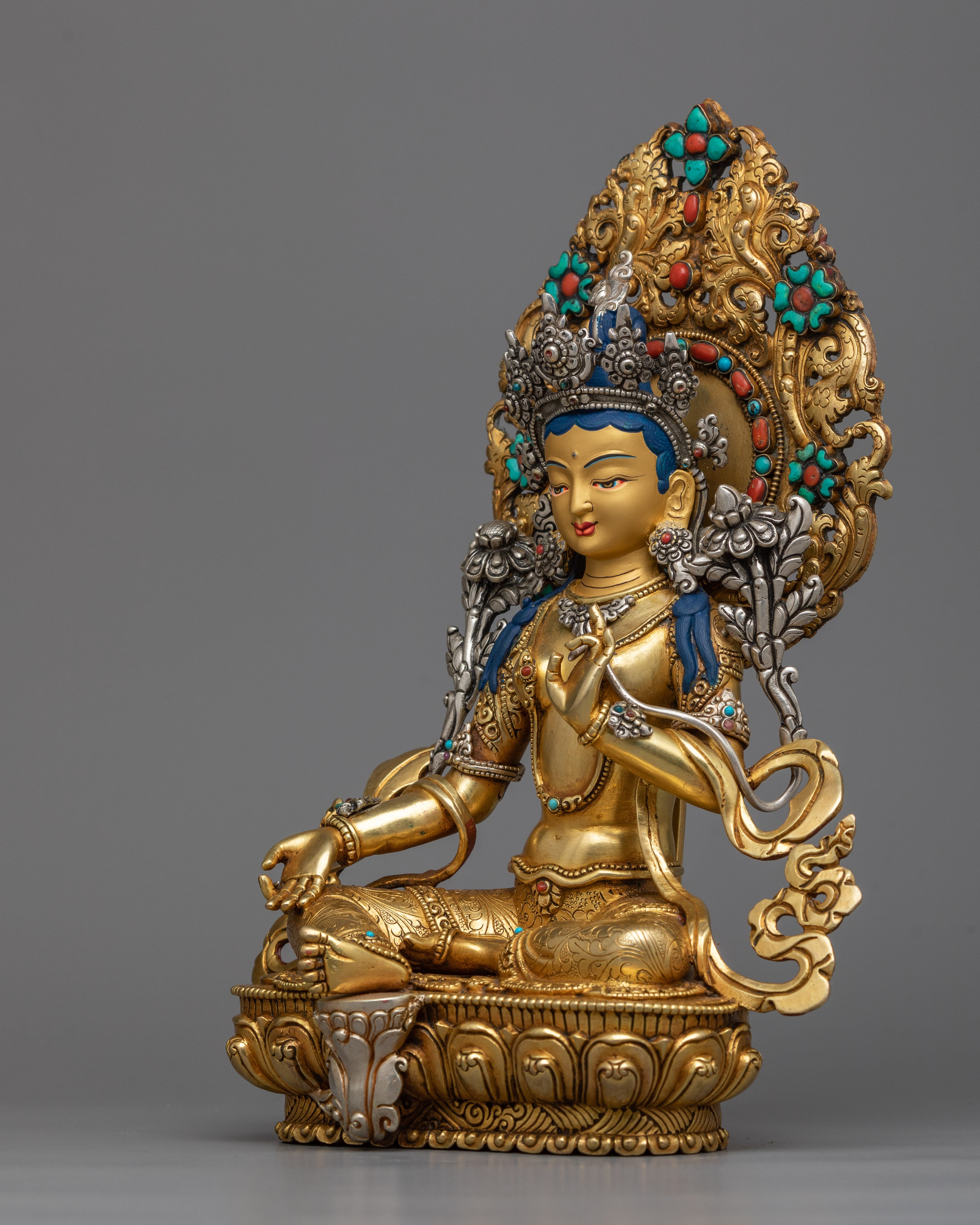 beautiful statue of green-tara