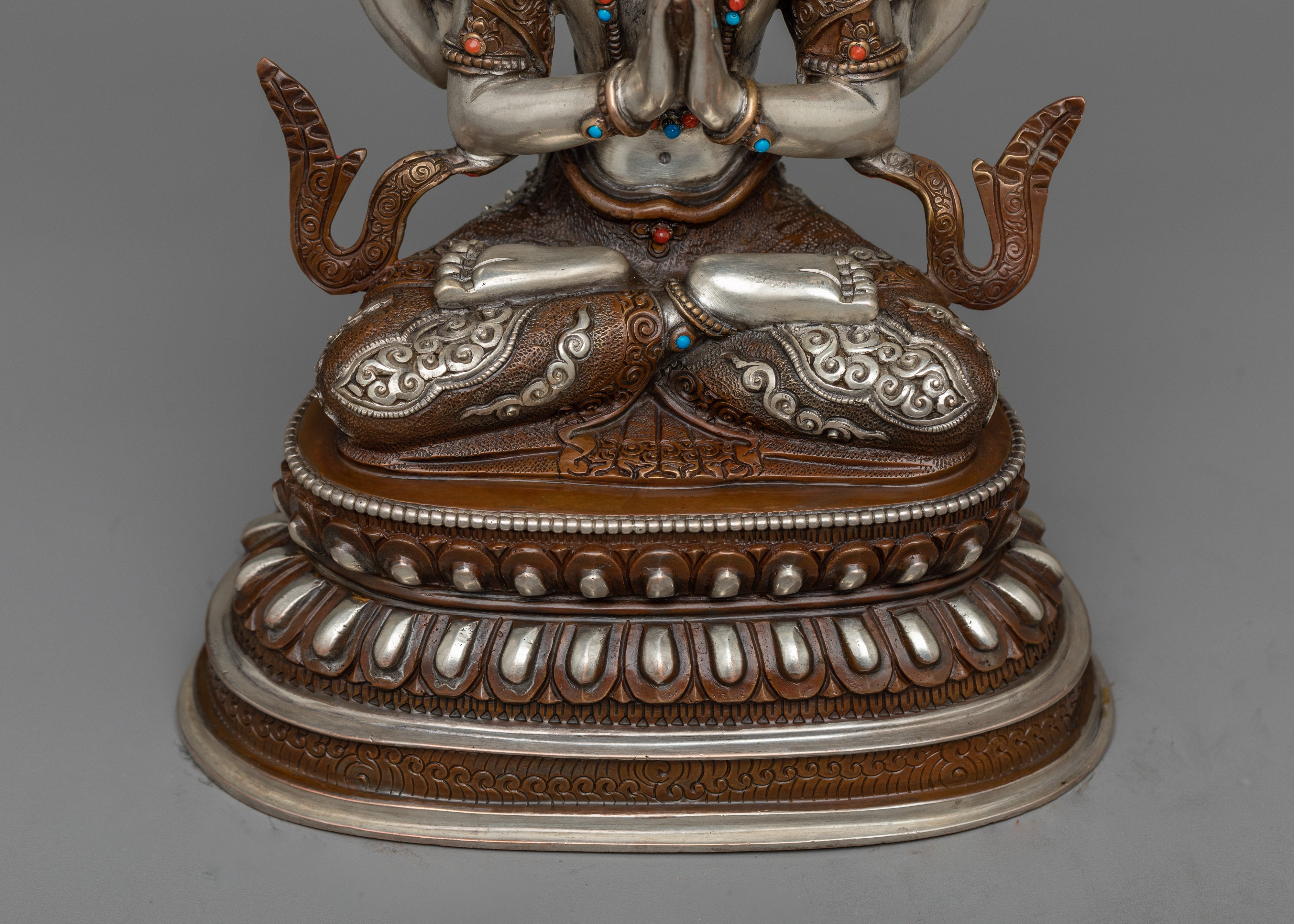 Compassionate Chenrezig Handmade Sculpture | Emblem of Universal Love