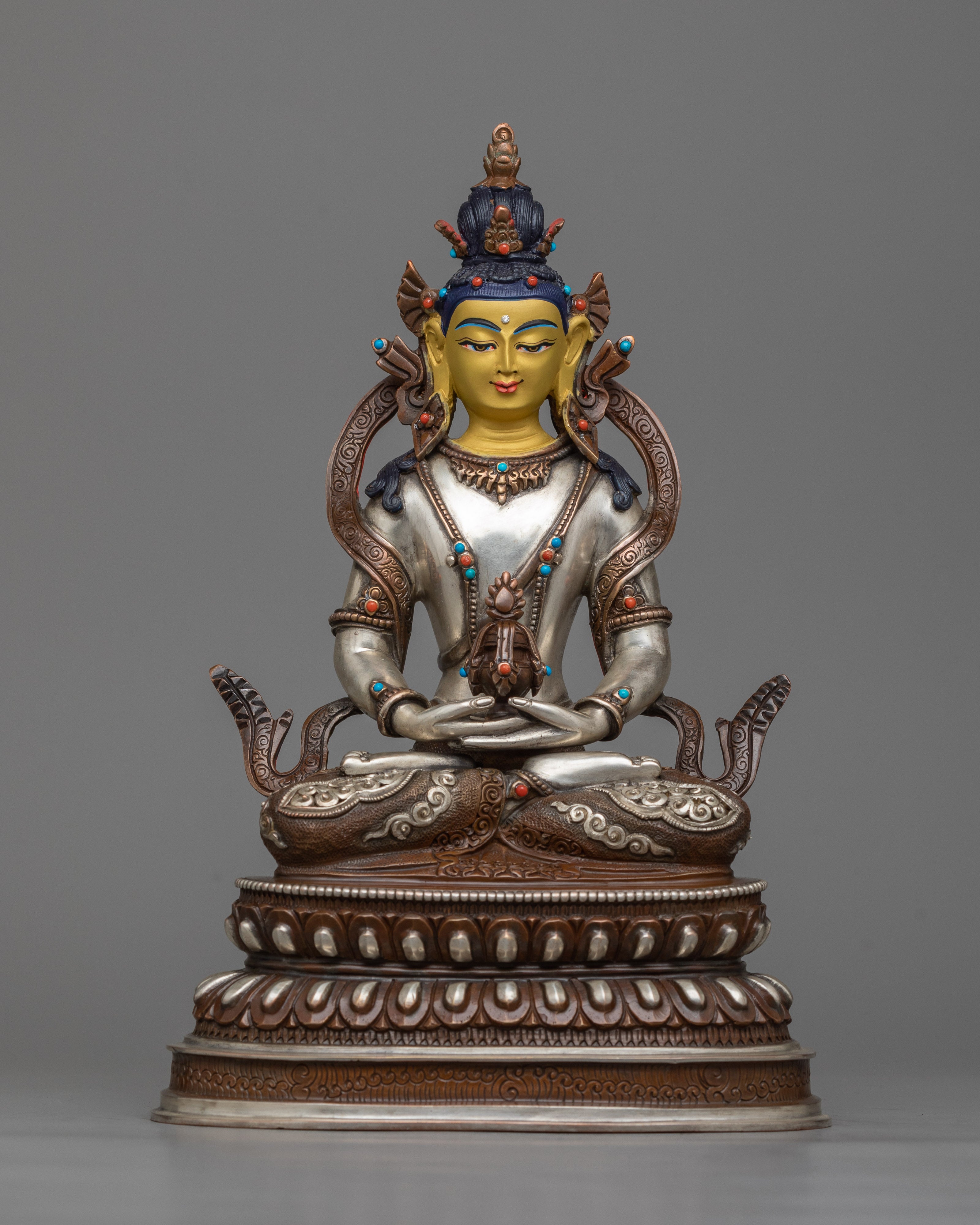 Sacred Assembly: 6 Bodhisattva Set | Artisanal Mastery in Silver and Gold