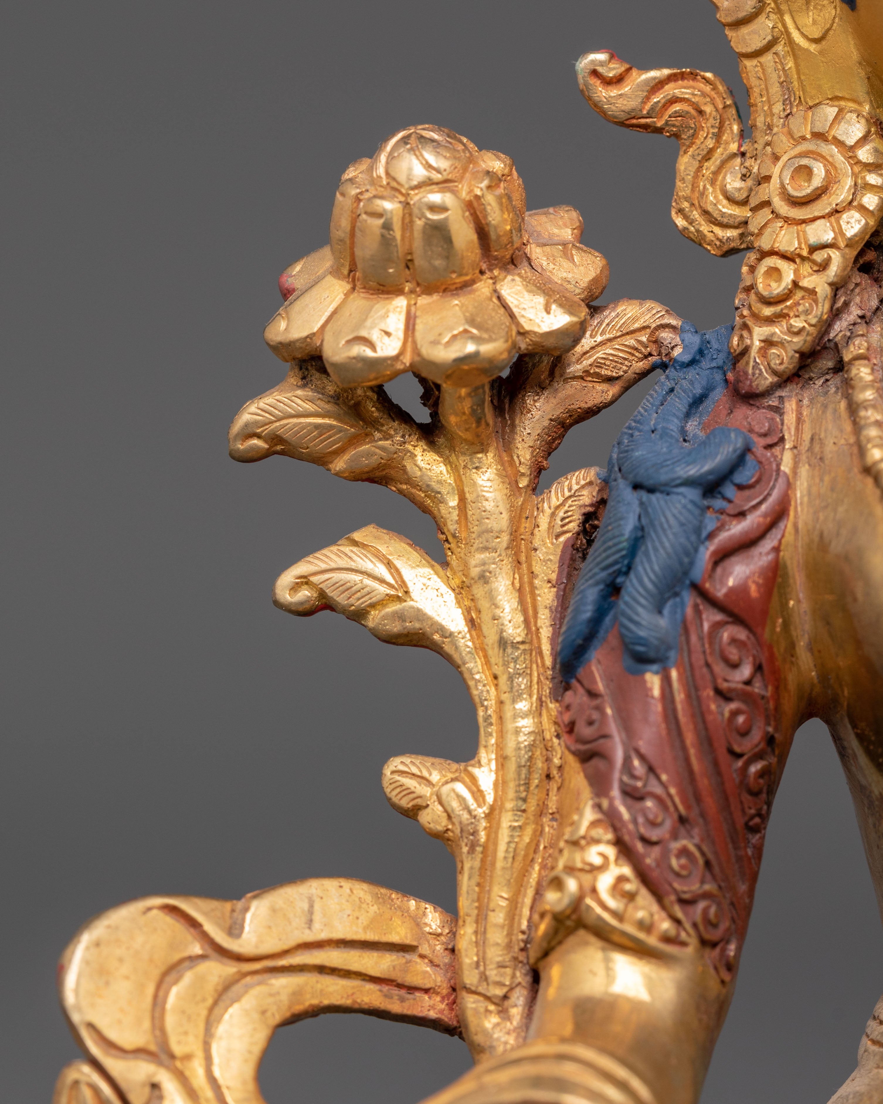 Seven-Eyed Healing Goddess White Tara Artwork | Traditional Himalayan Art