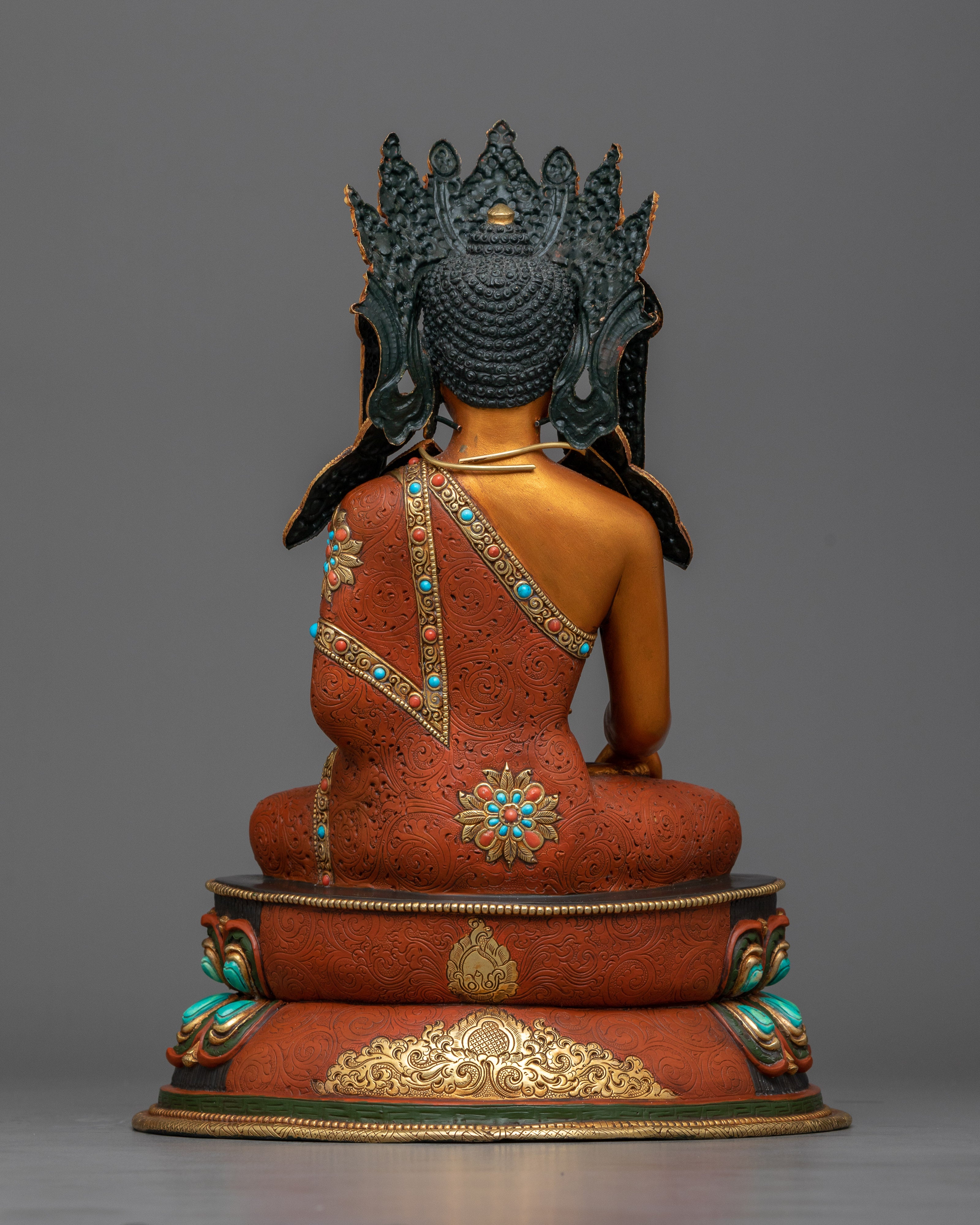 Crown Buddha Shakyamuni Seated in Meditation Statue | Embrace Tranquility and Enlightenment