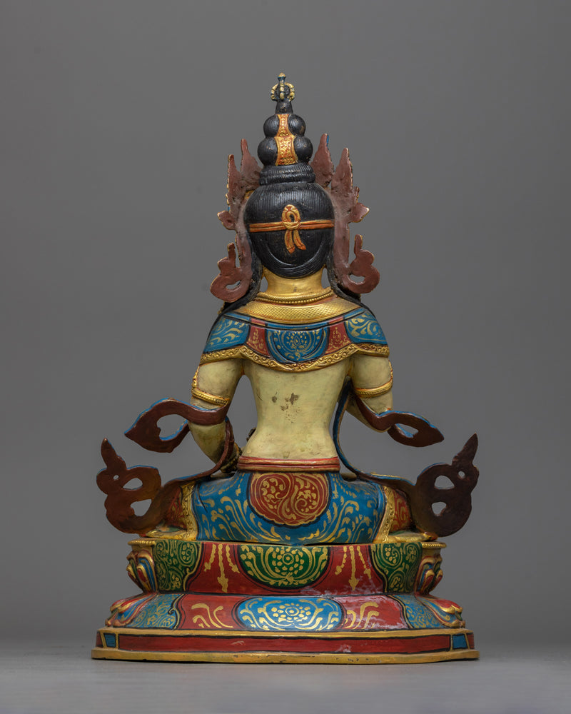 Radiant Vajrasattva Colorful Sculpture | Essence of Purification in Vivid Artistry