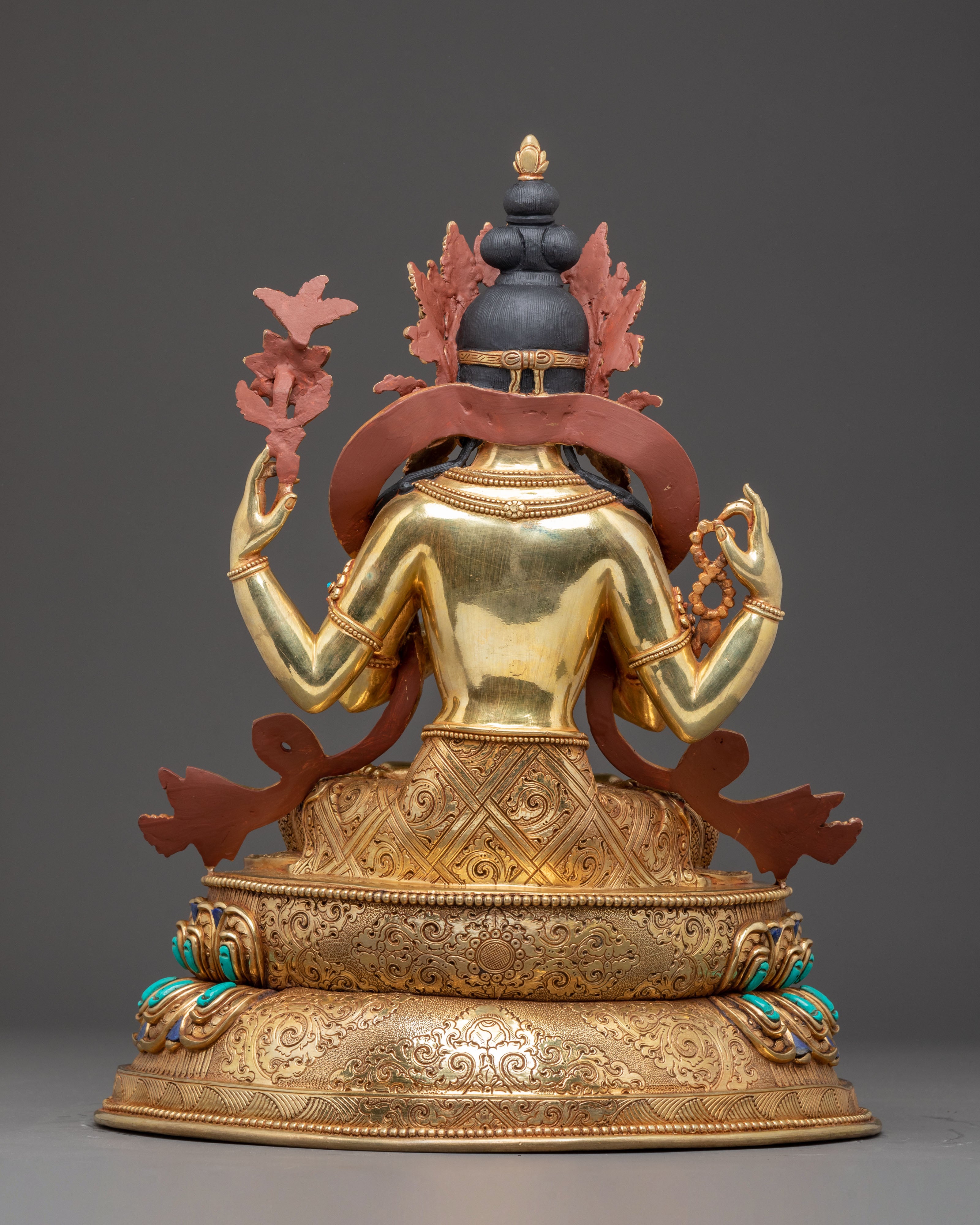 Handmade Golden Statue of Compassion Bodhisattva Avalokiteshvara