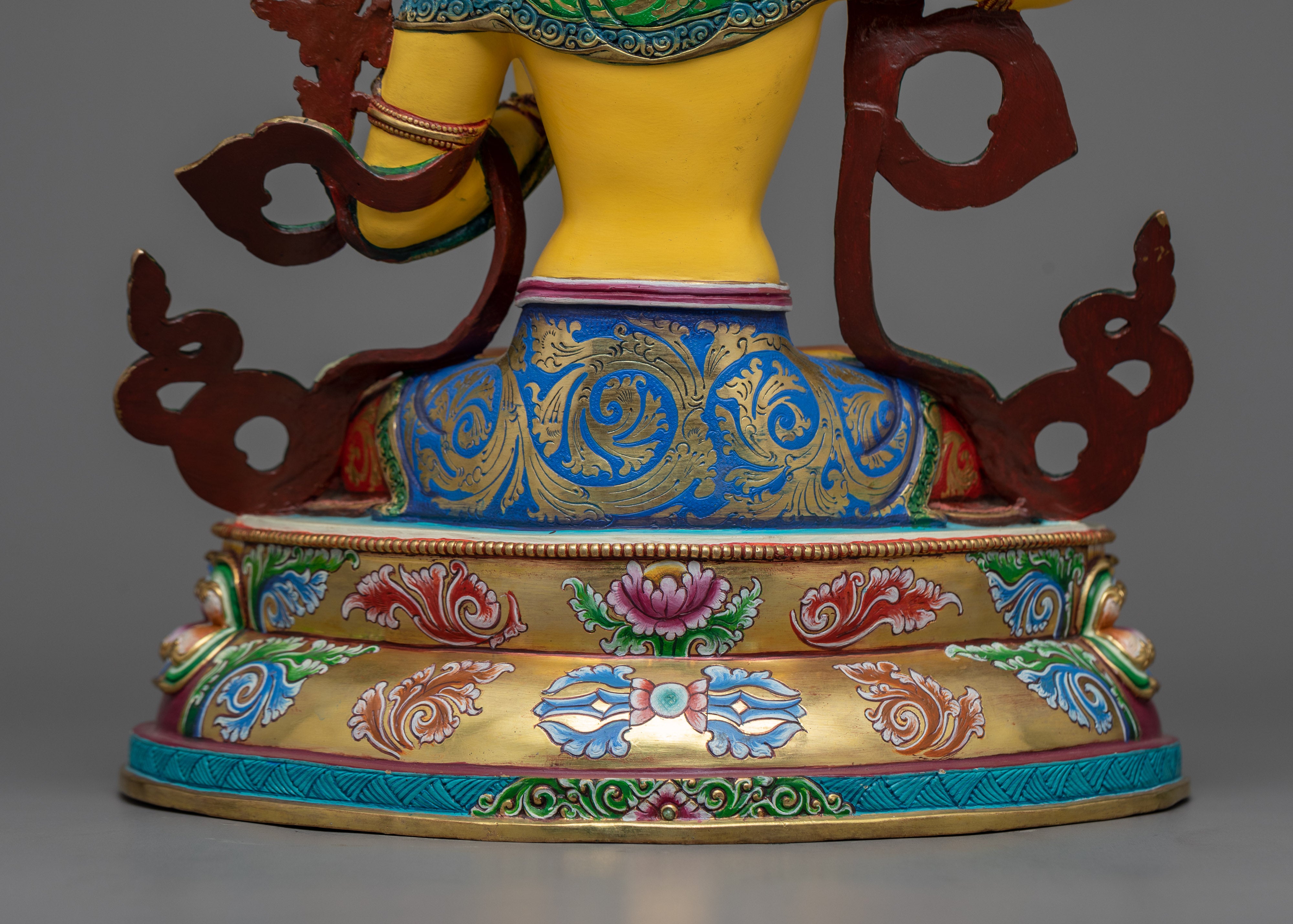 Radiant Colorful Manjushri Sculpture | Beacon of Transcendent Wisdom
