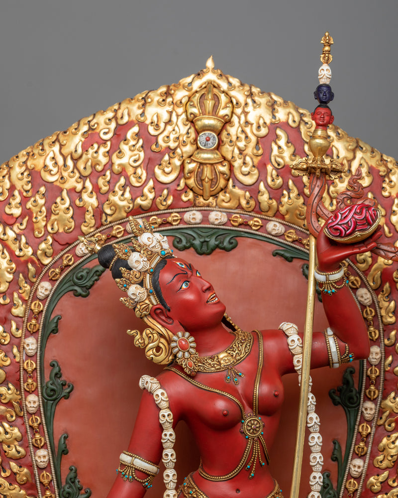 Fiery Red Vajrayogini Sculpture | Dance of Divine Liberation