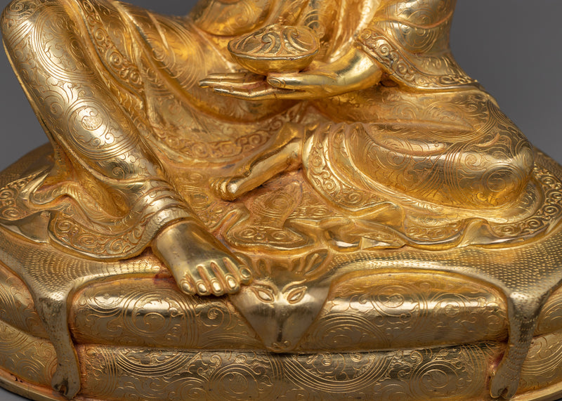 Enlightened Milarepa Copper Statue | Melody of Liberation