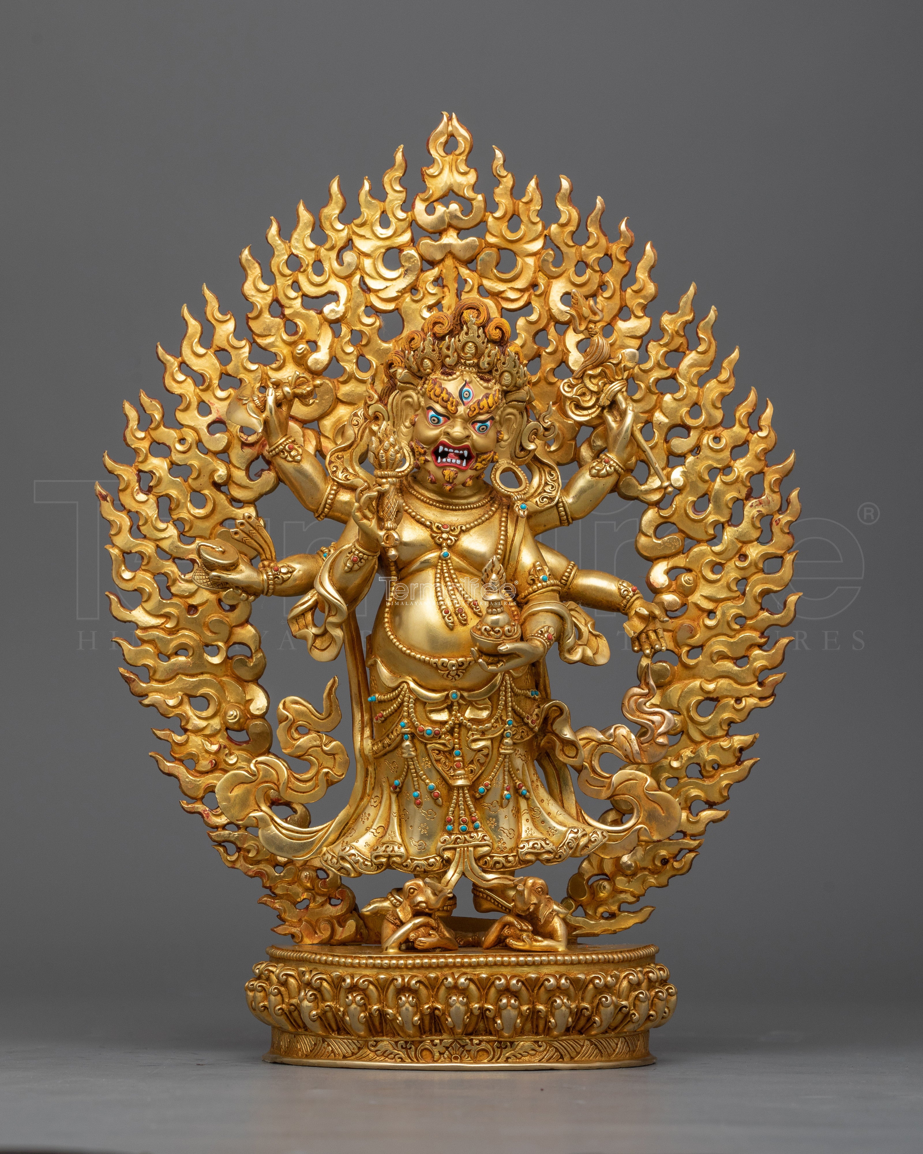 White Mahakala The Protector Statue | Experience Divine Protection