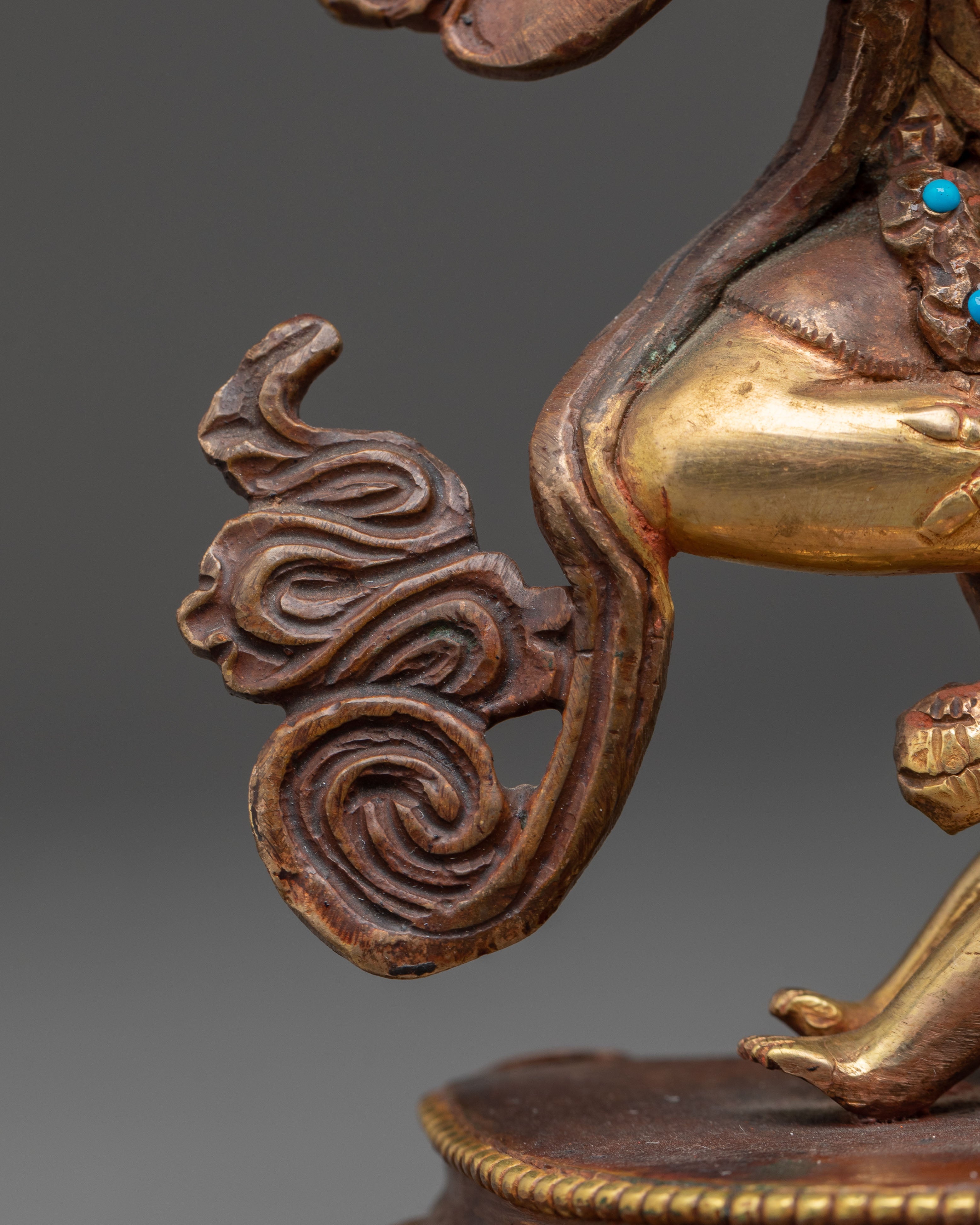 Handmade Kurukulla Golden Statue | Tantric Goddess of Attraction