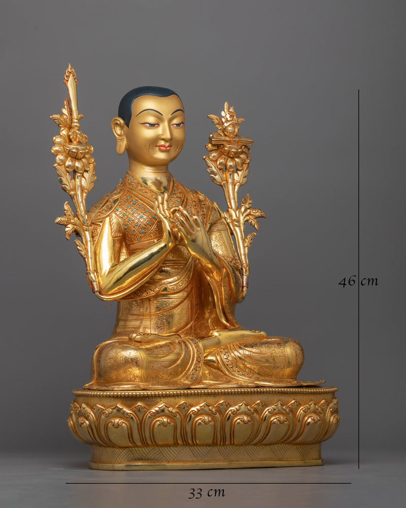 The Enlightened Je Lama Tsongkhapa Statue | Inspiring Serenity and Wisdom