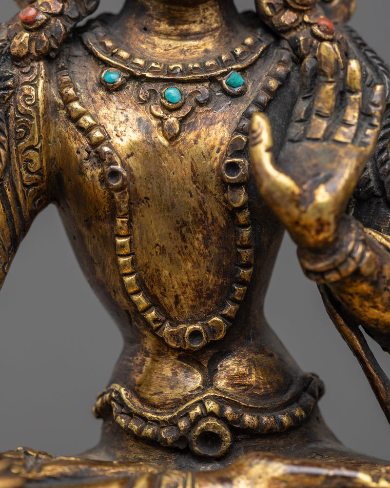 6-Arms Maha Manjushri Statue | Multifaceted Wisdom Embodied