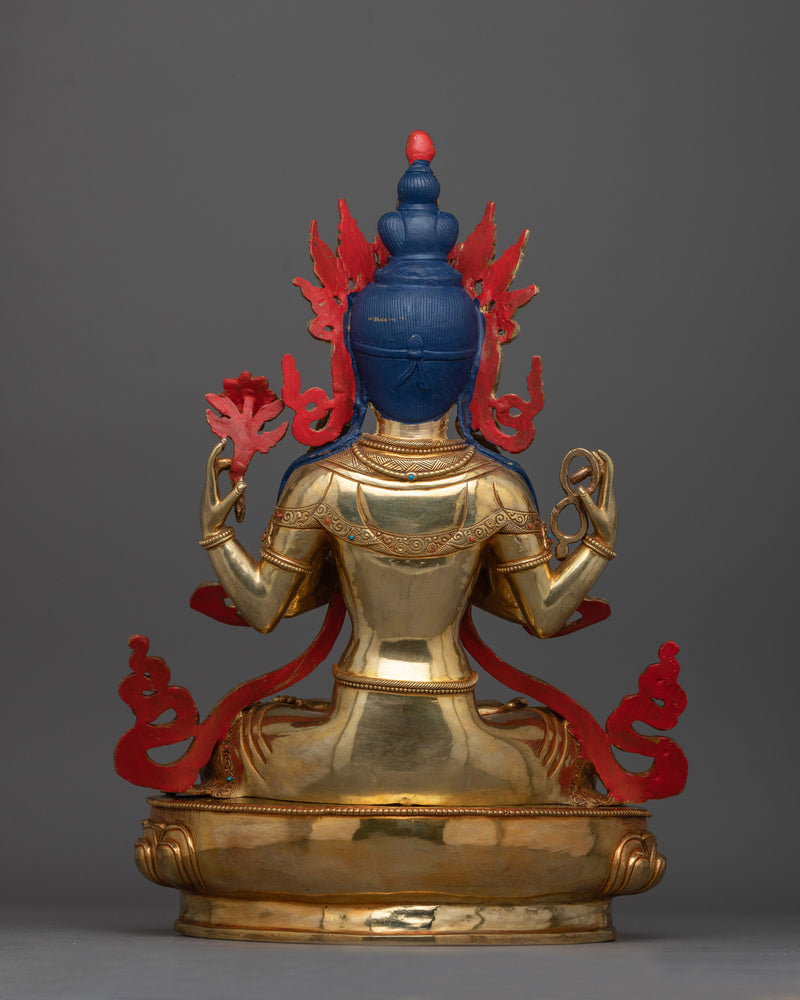 The Four Arms Chenresig Statue | Manifestation of Compassion and Wisdom