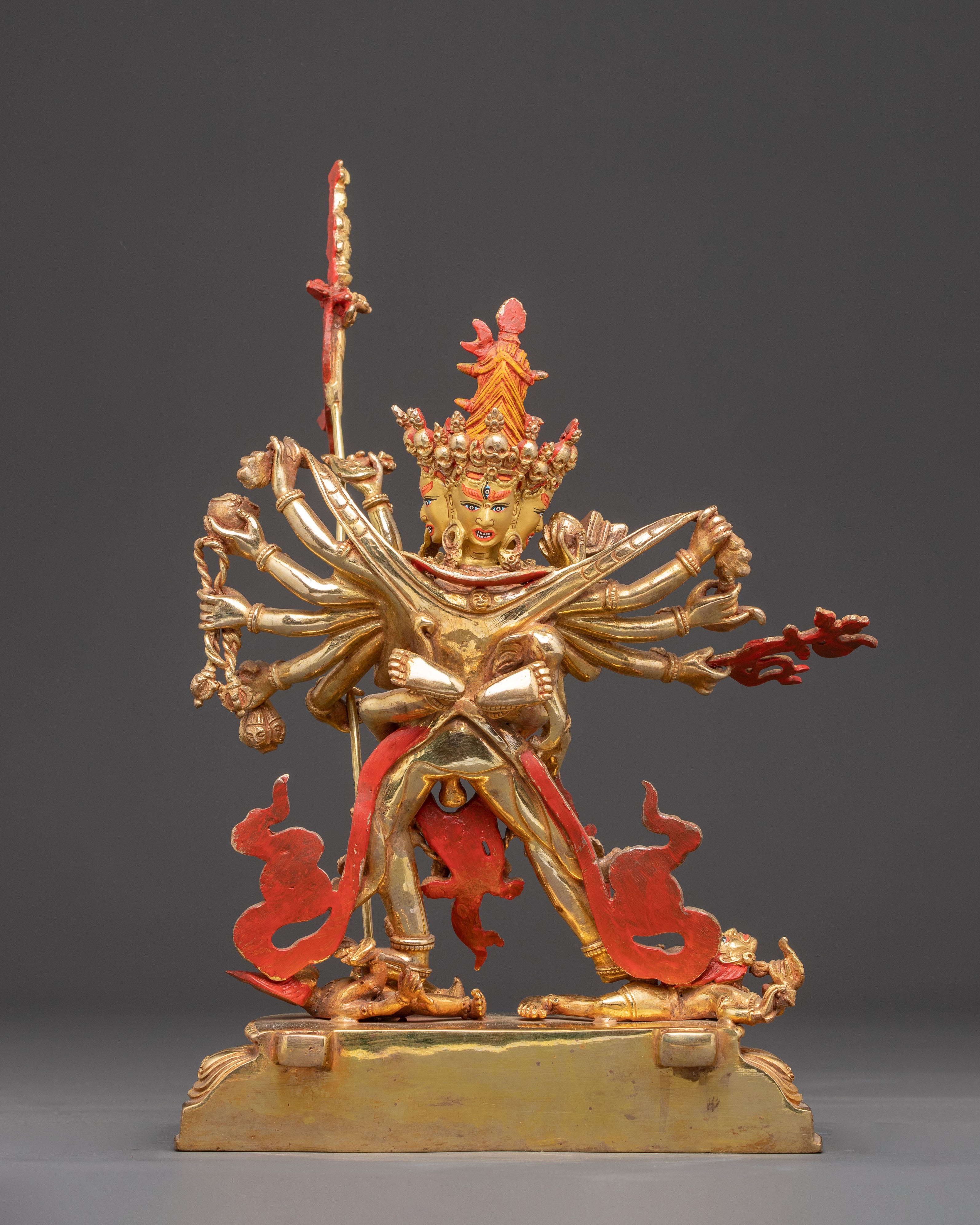Chakrasambhara Tantric Deity Sculpture | Ritual Practice and Sacred Altar