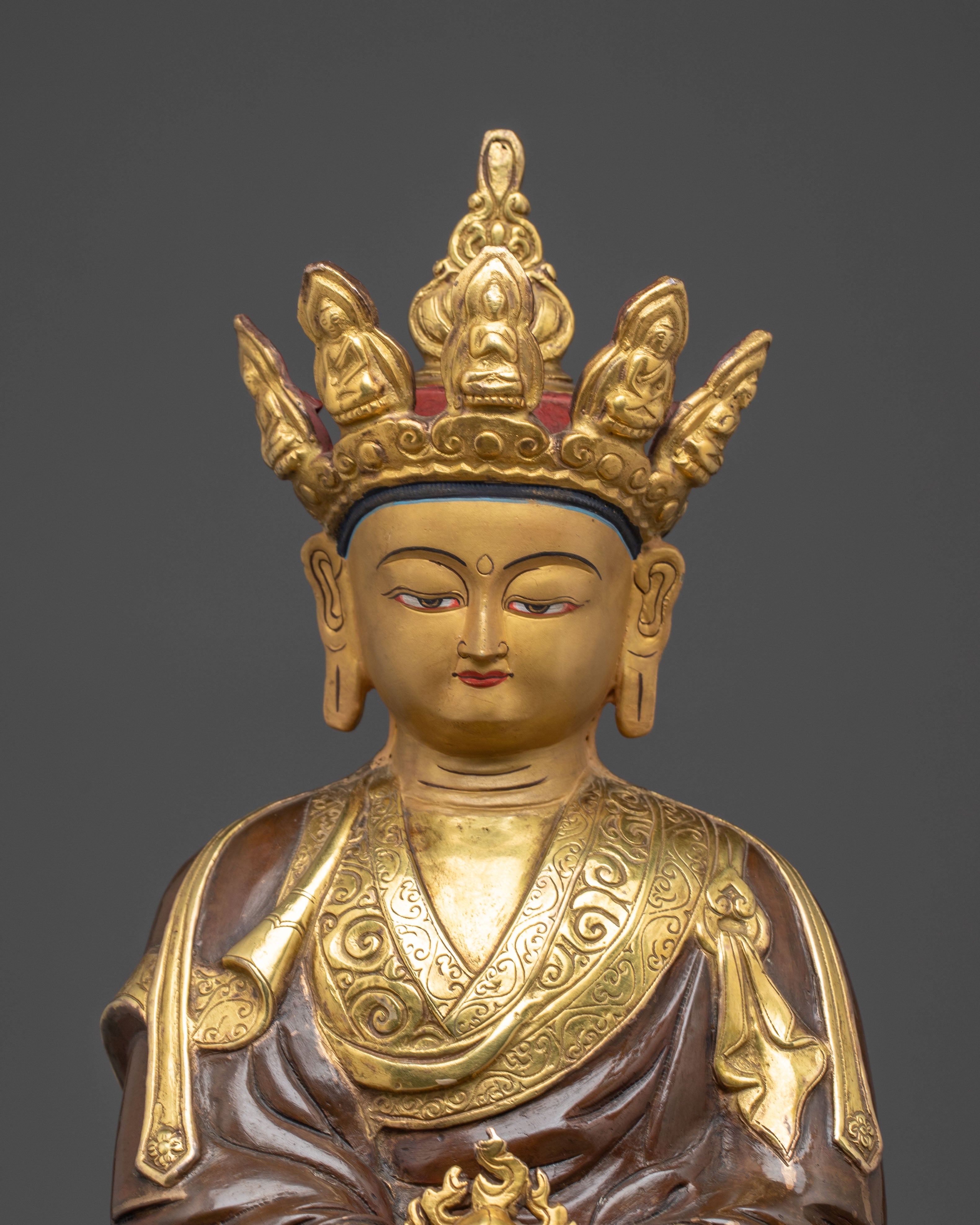 Handmade Statue of Buddhist Master | Traditional Nepalese Art