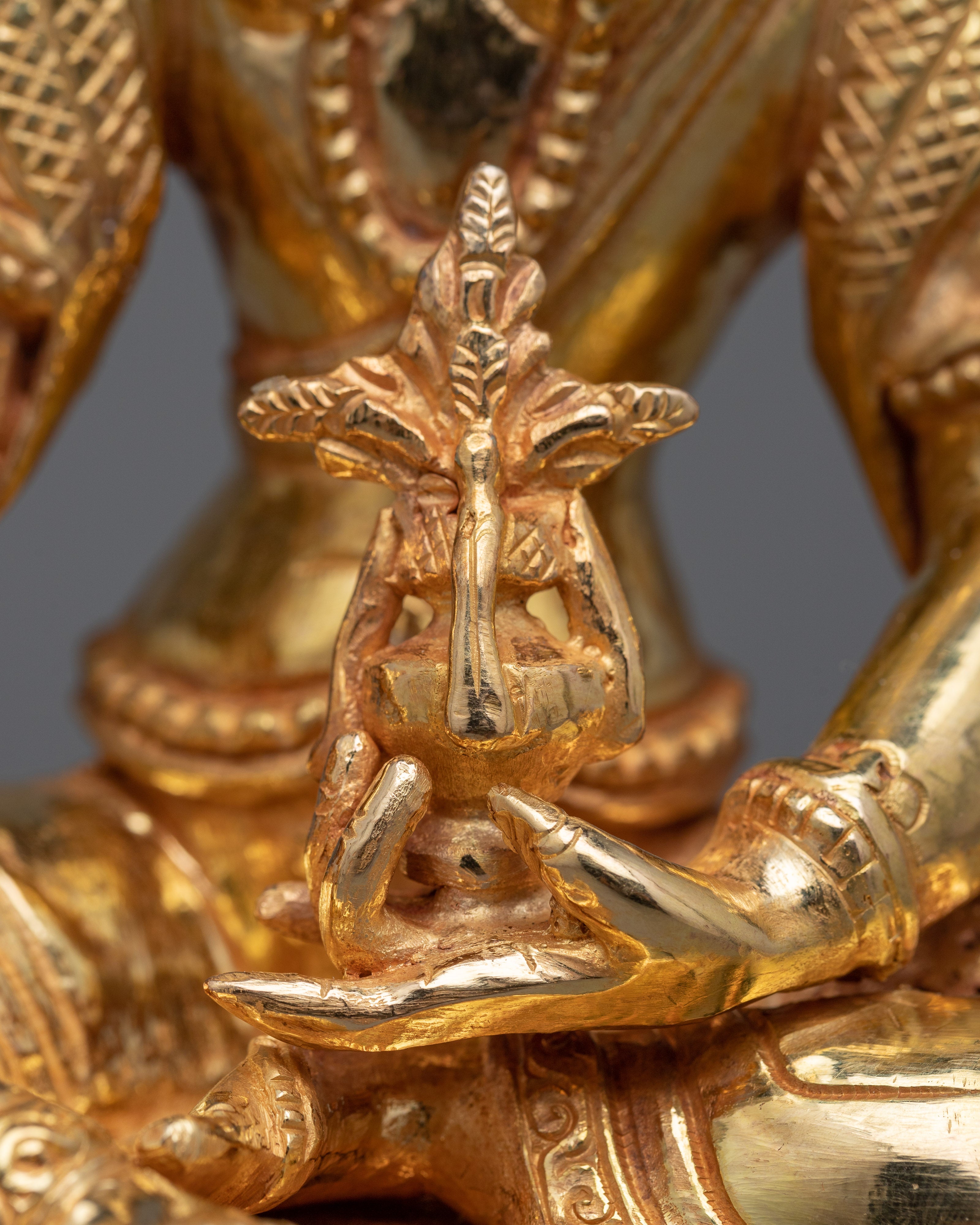 Golden Vasudhara Statue | Immerse Yourself in the Opulence