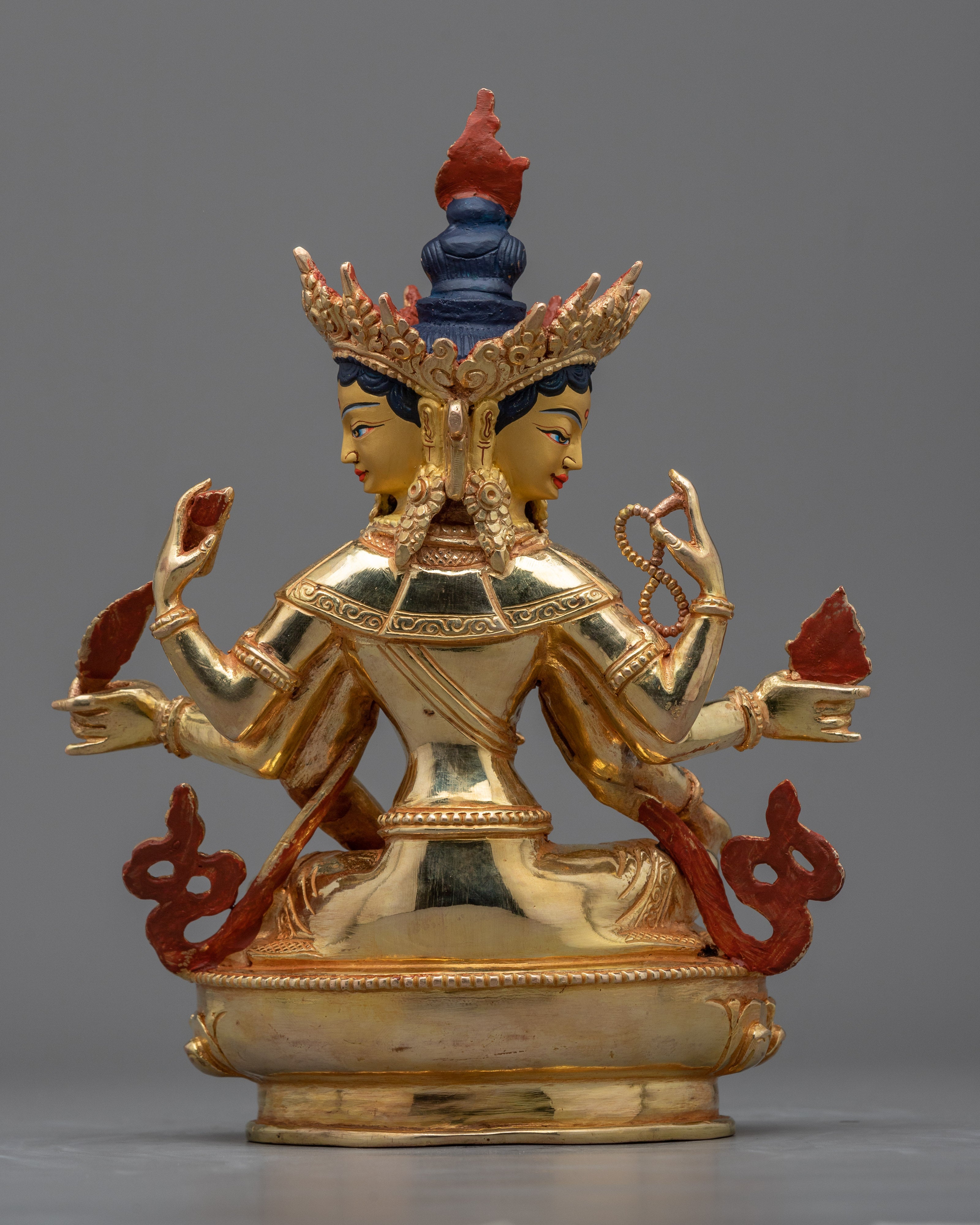 Golden Vasudhara Statue | Immerse Yourself in the Opulence