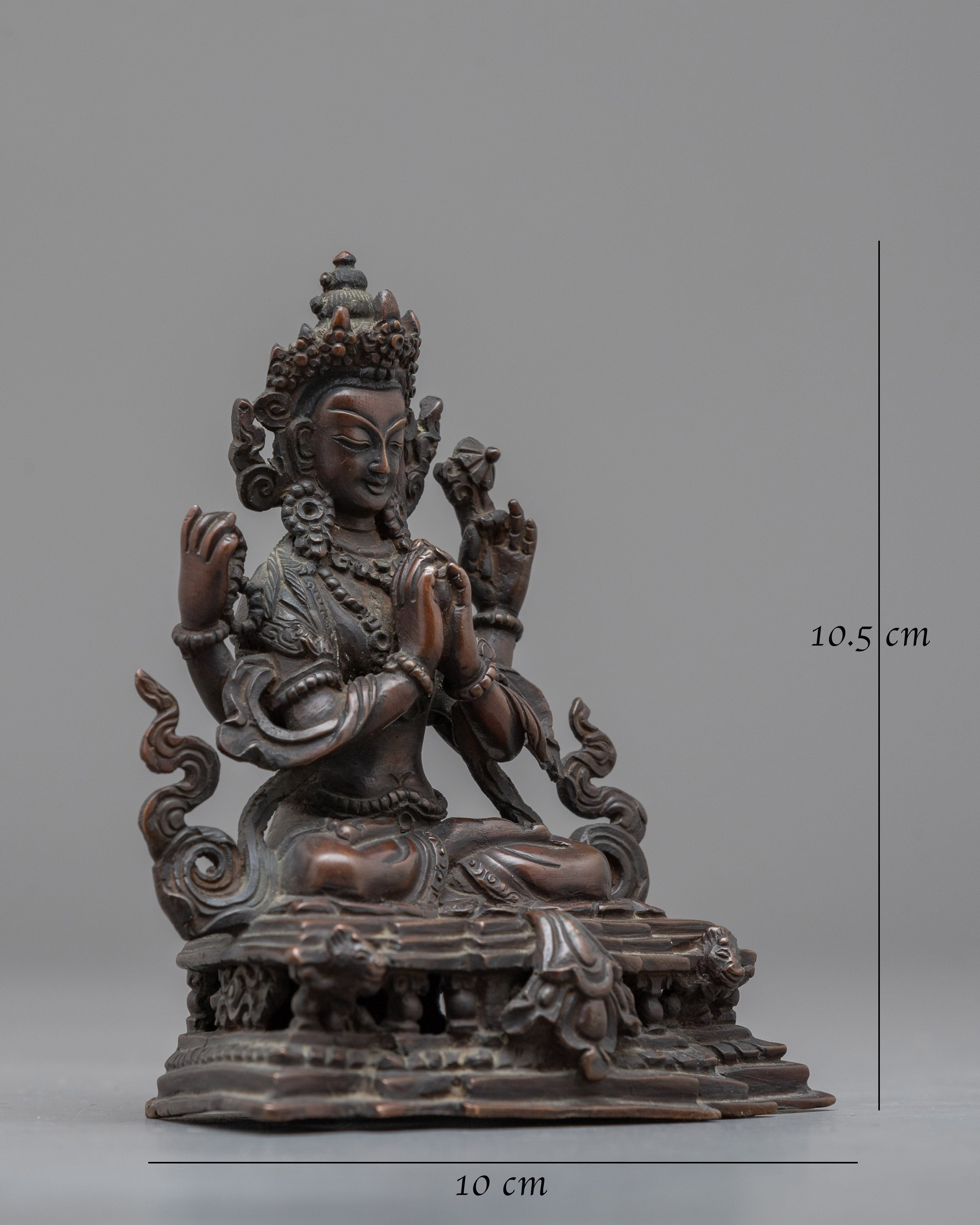 The Buddhist Deity of Mercy Chenrezig Statue | Radiating Compassion and Spiritual Blessings