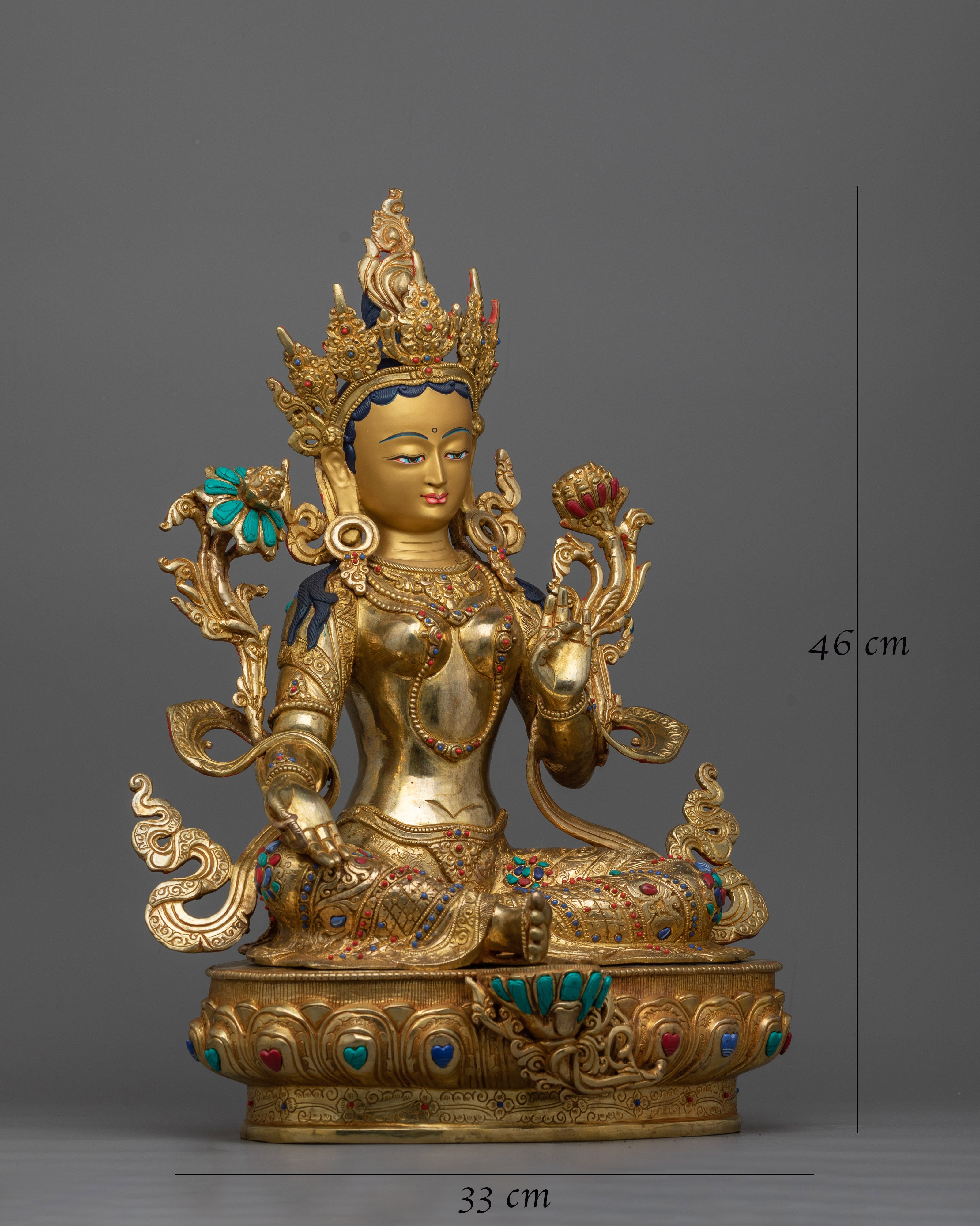 Goddess of Liberation Green Tara Statue | Embrace Compassion and Spiritual Freedom