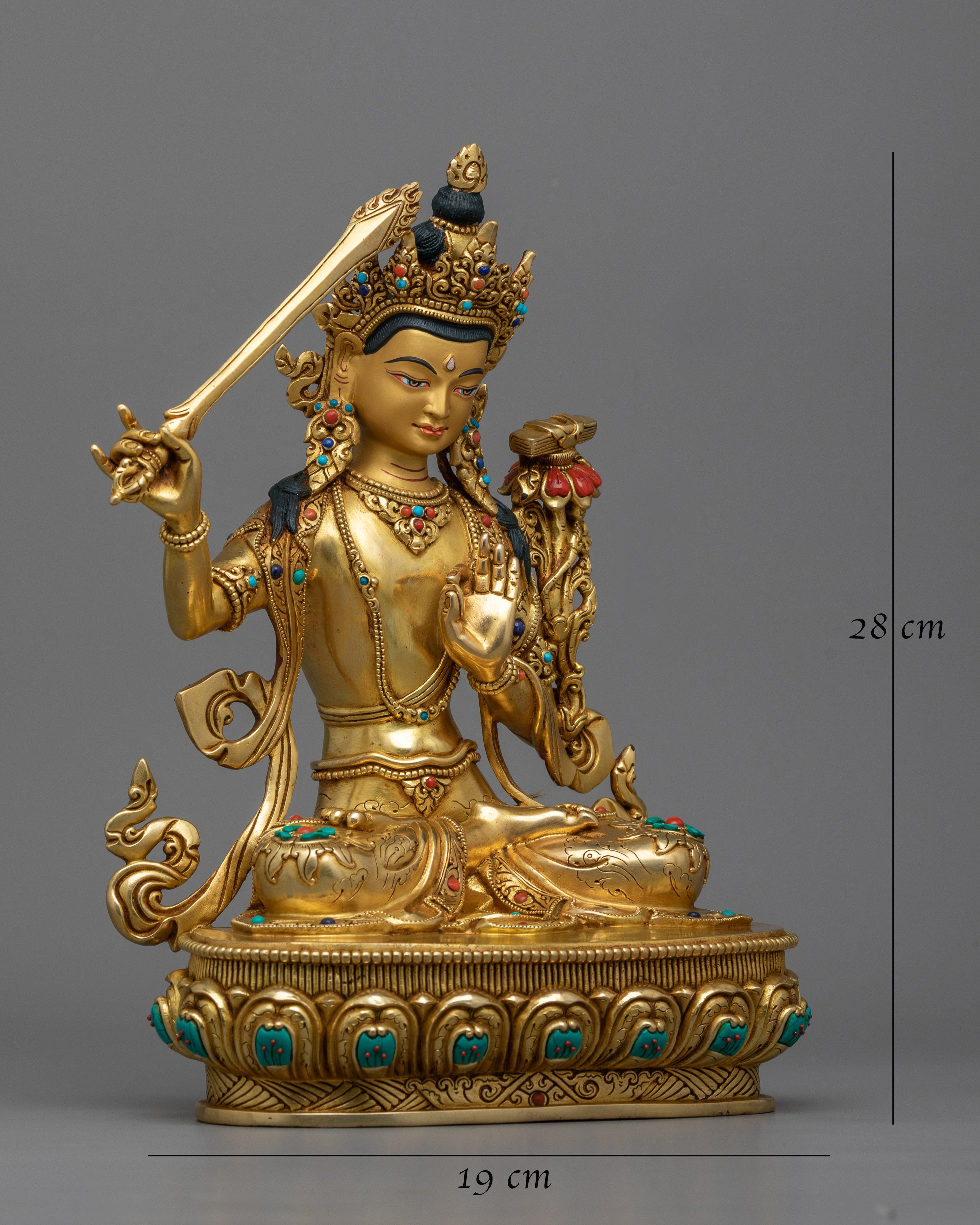 Manjushri Figurine Sculpture | Discover Enlightenment and Inner Knowledge