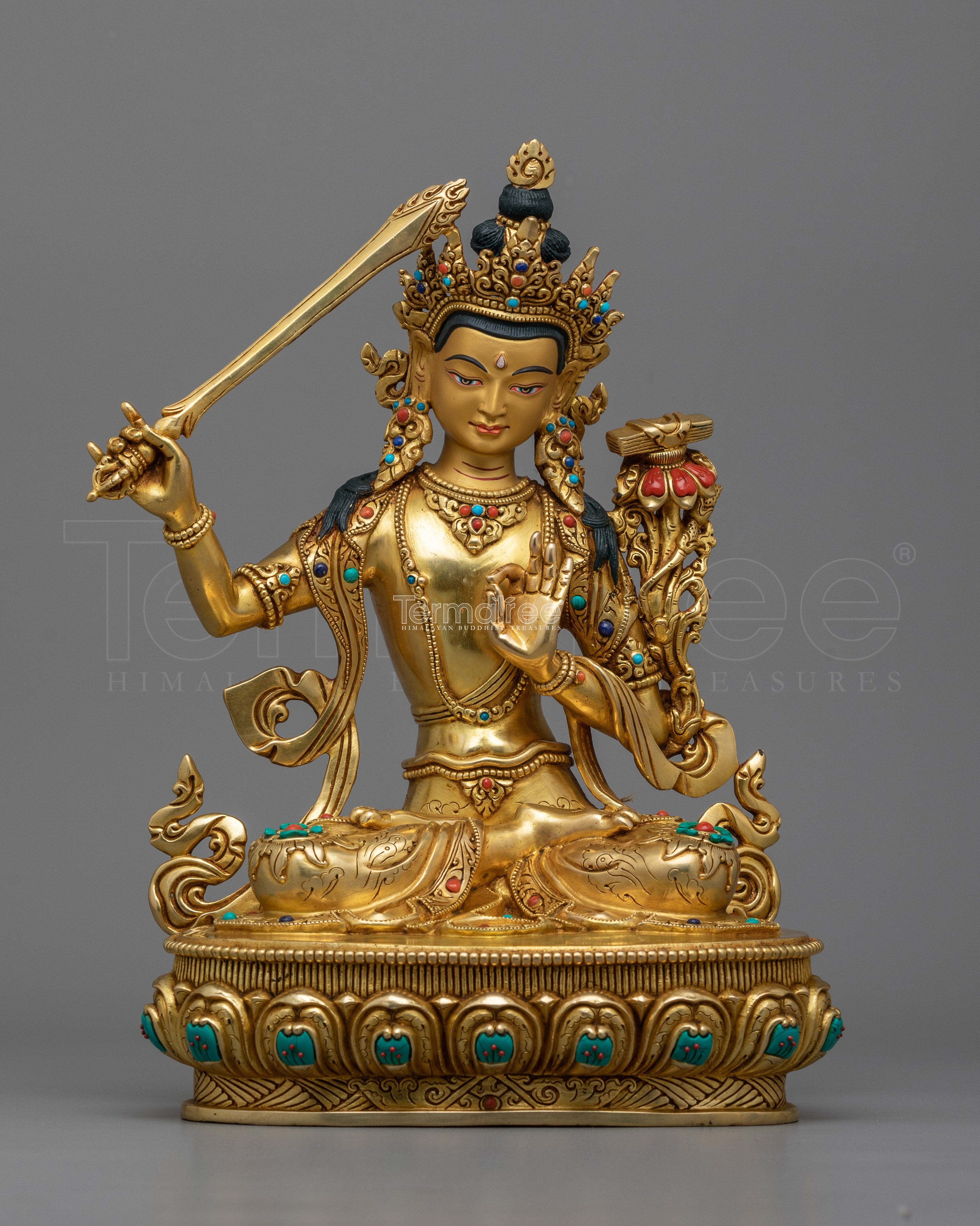 Manjushri Figurine Sculpture | Discover Enlightenment and Inner Knowledge