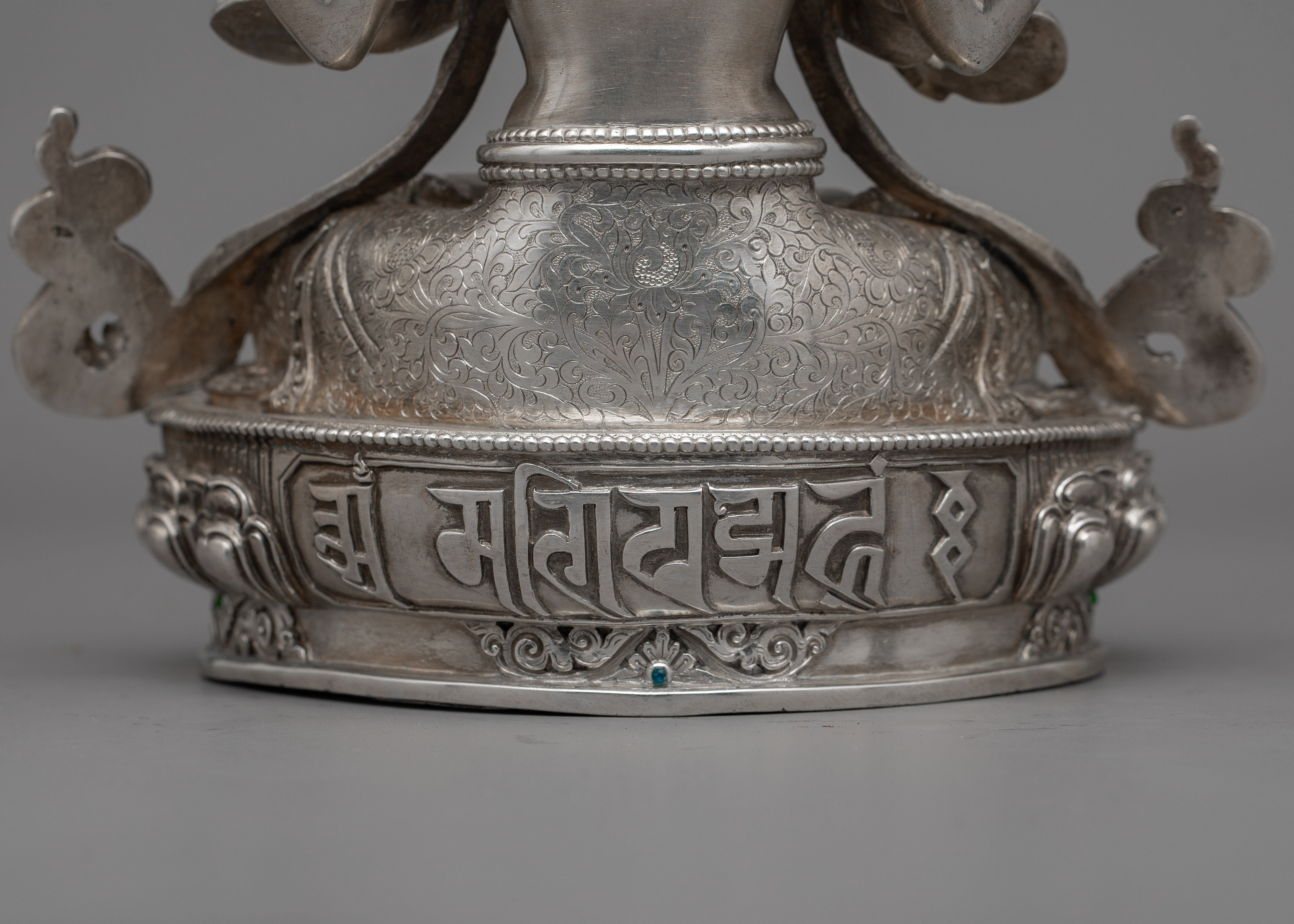 Sterling Silver Chenrezig Statue | Dive into the Compassionate Realm