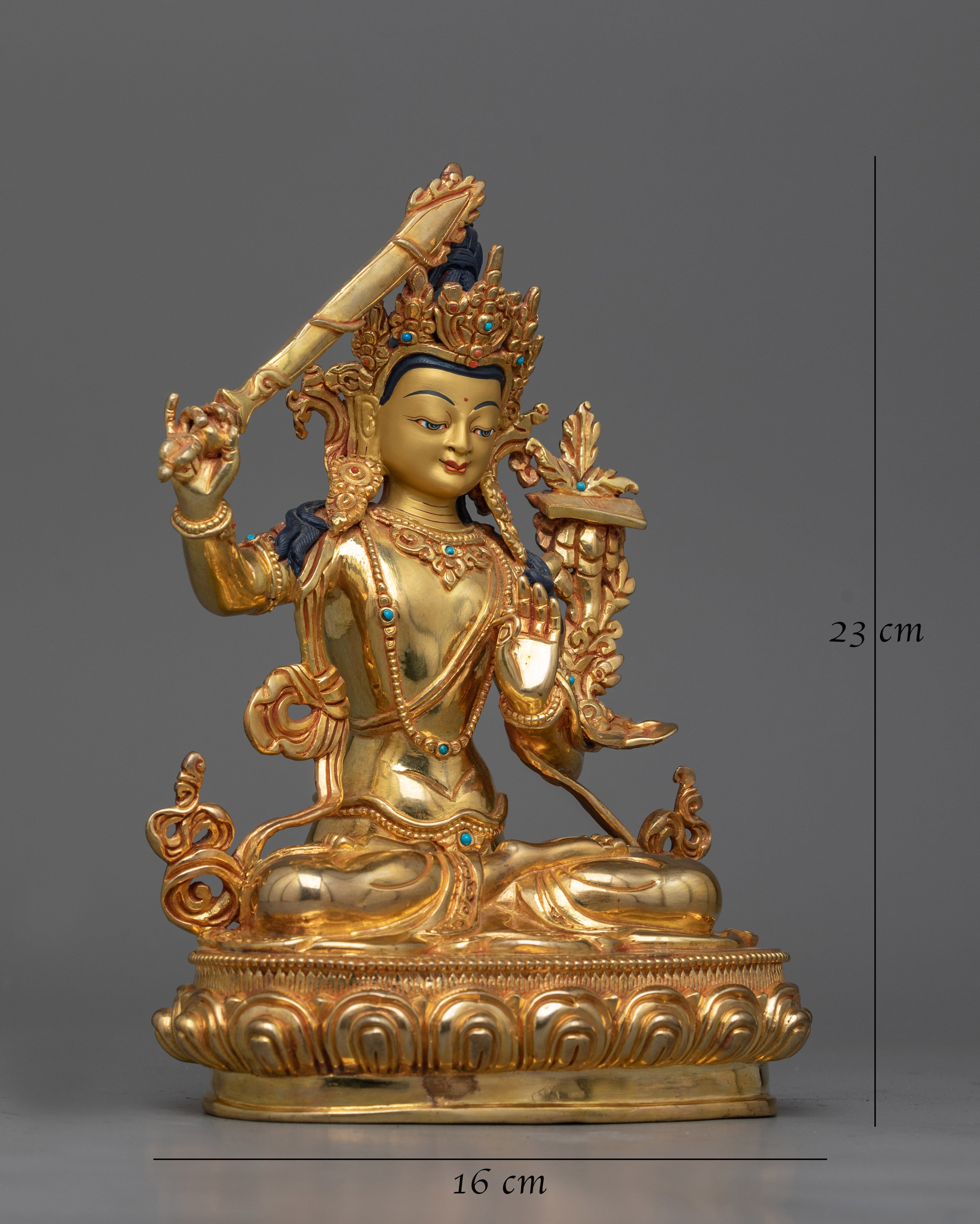 Deity of Wisdom and Insight Manjushri Statue | Embrace Divine Knowledge and Spiritual Awakening