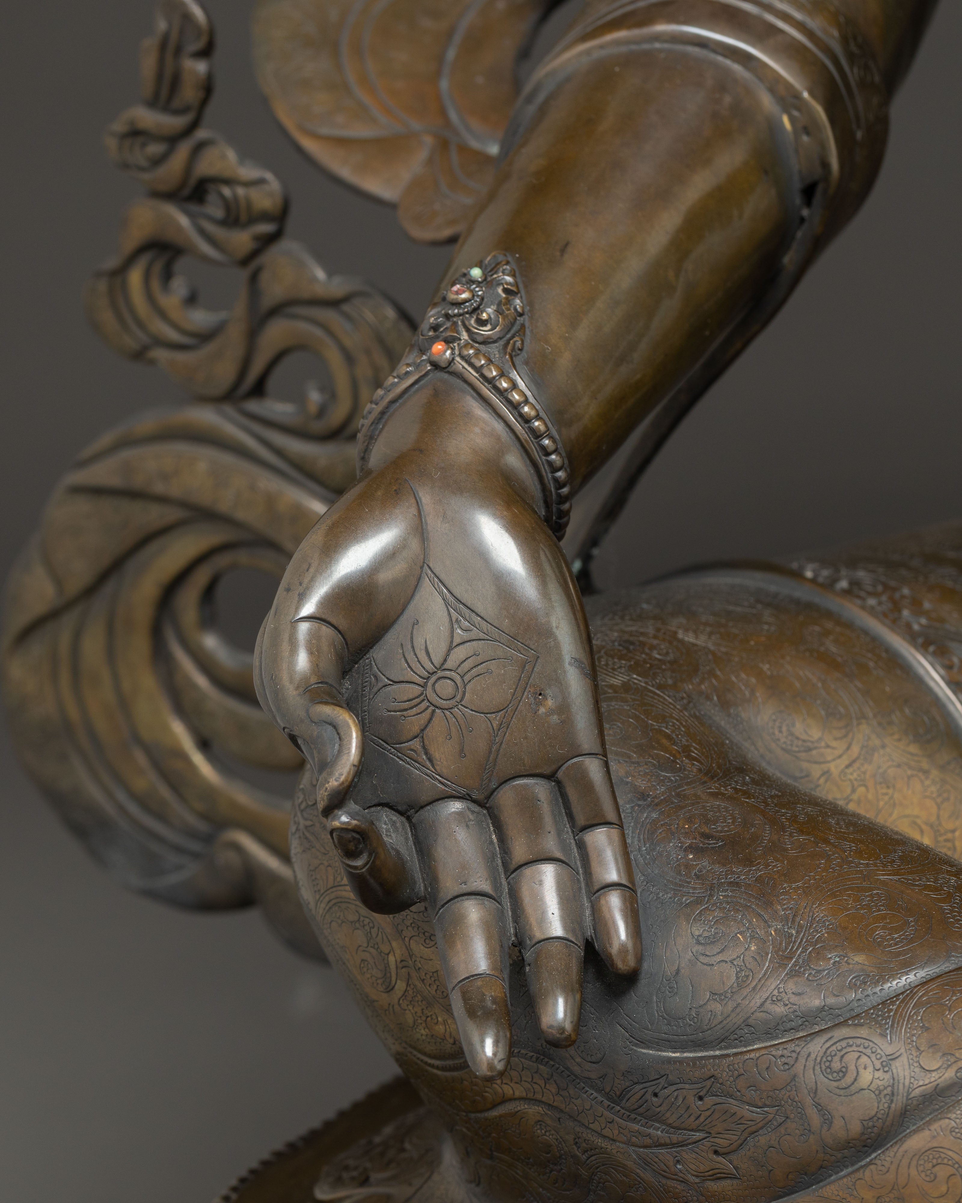 Life-Size Statue of Green Tara | Compassion Deity