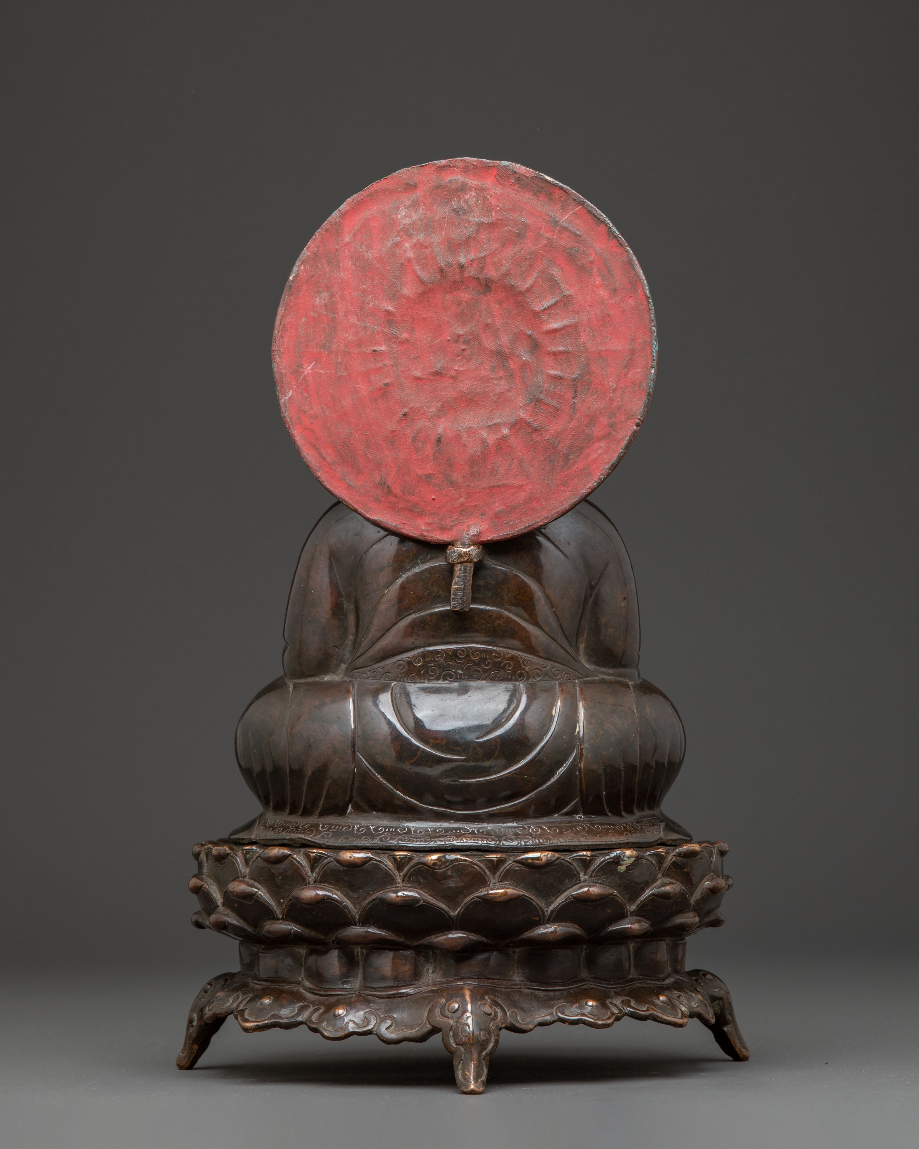 Oxidized Statue of Japanese Amitabha Buddha | Traditional Art