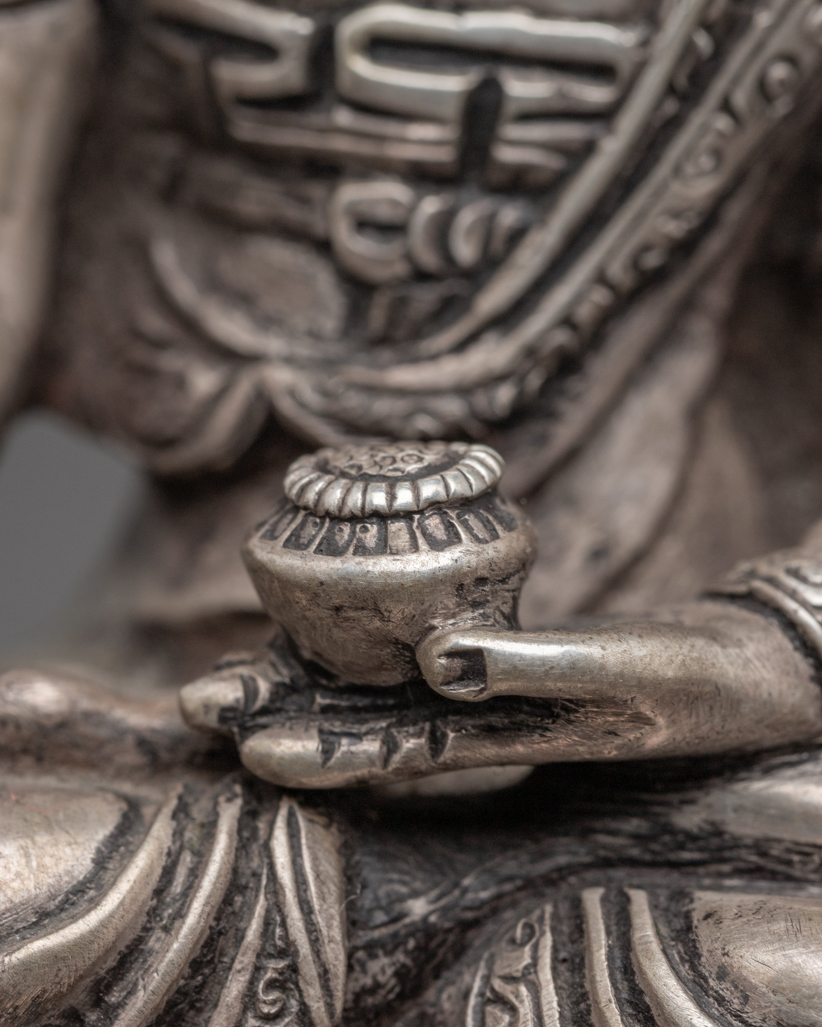Silver Statue of Buddha Shakyamuni | Historical Buddha