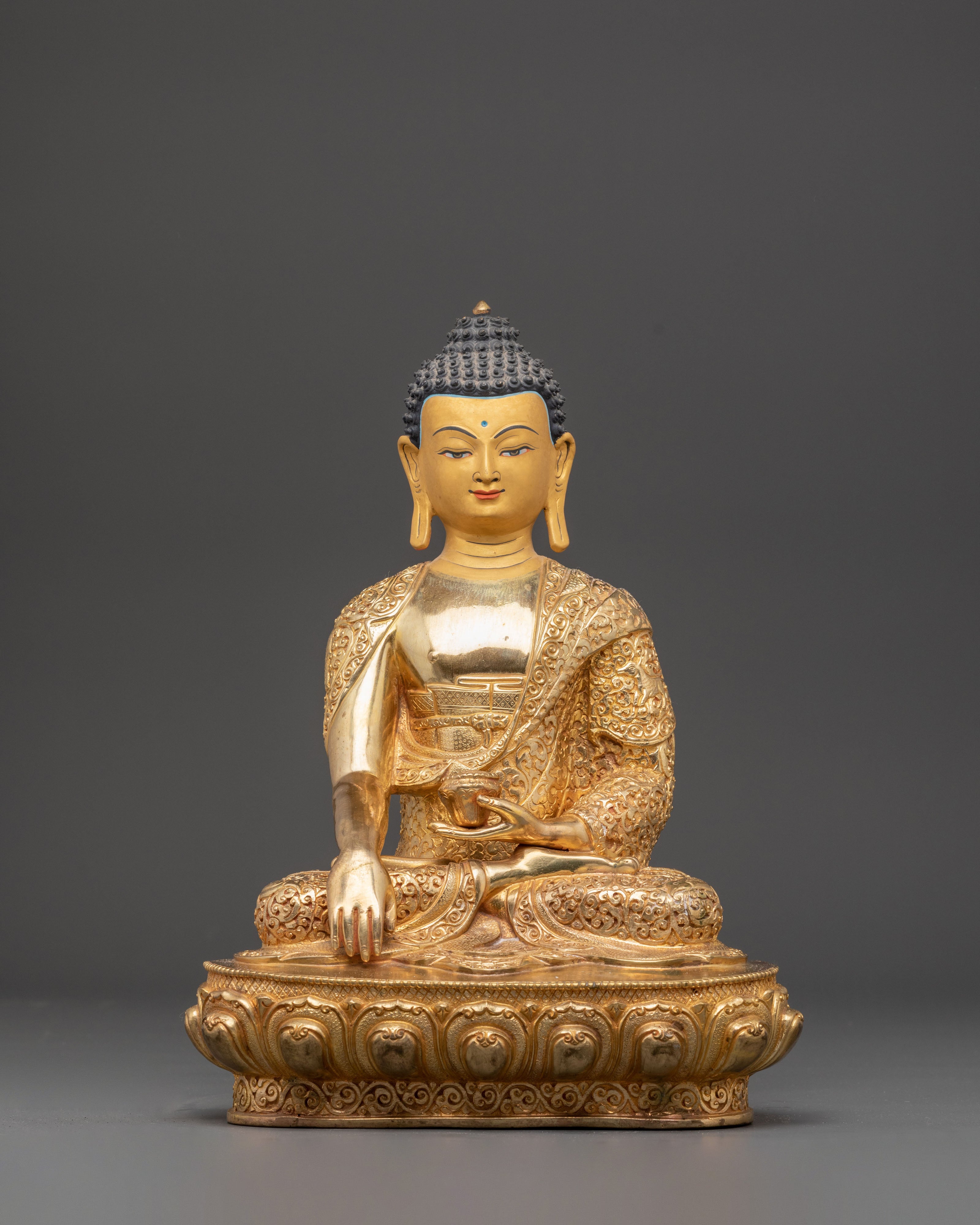 Handmade Tibetan Shakyamuni Buddha Copper Artwork | Gautama Buddha Sculpture