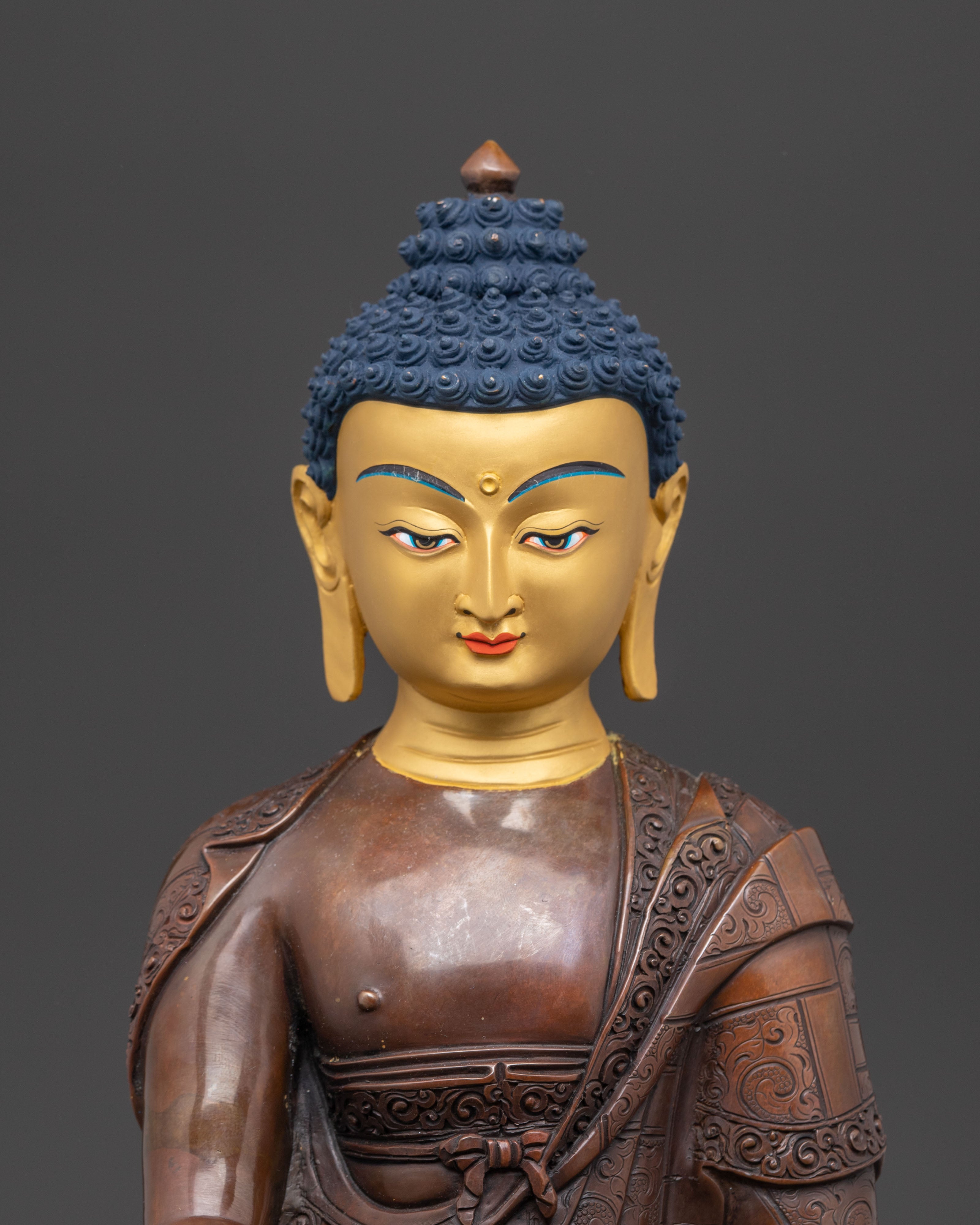 Handmade Tibetan Shakyamuni Buddha Statue | Enlightenment Symbol