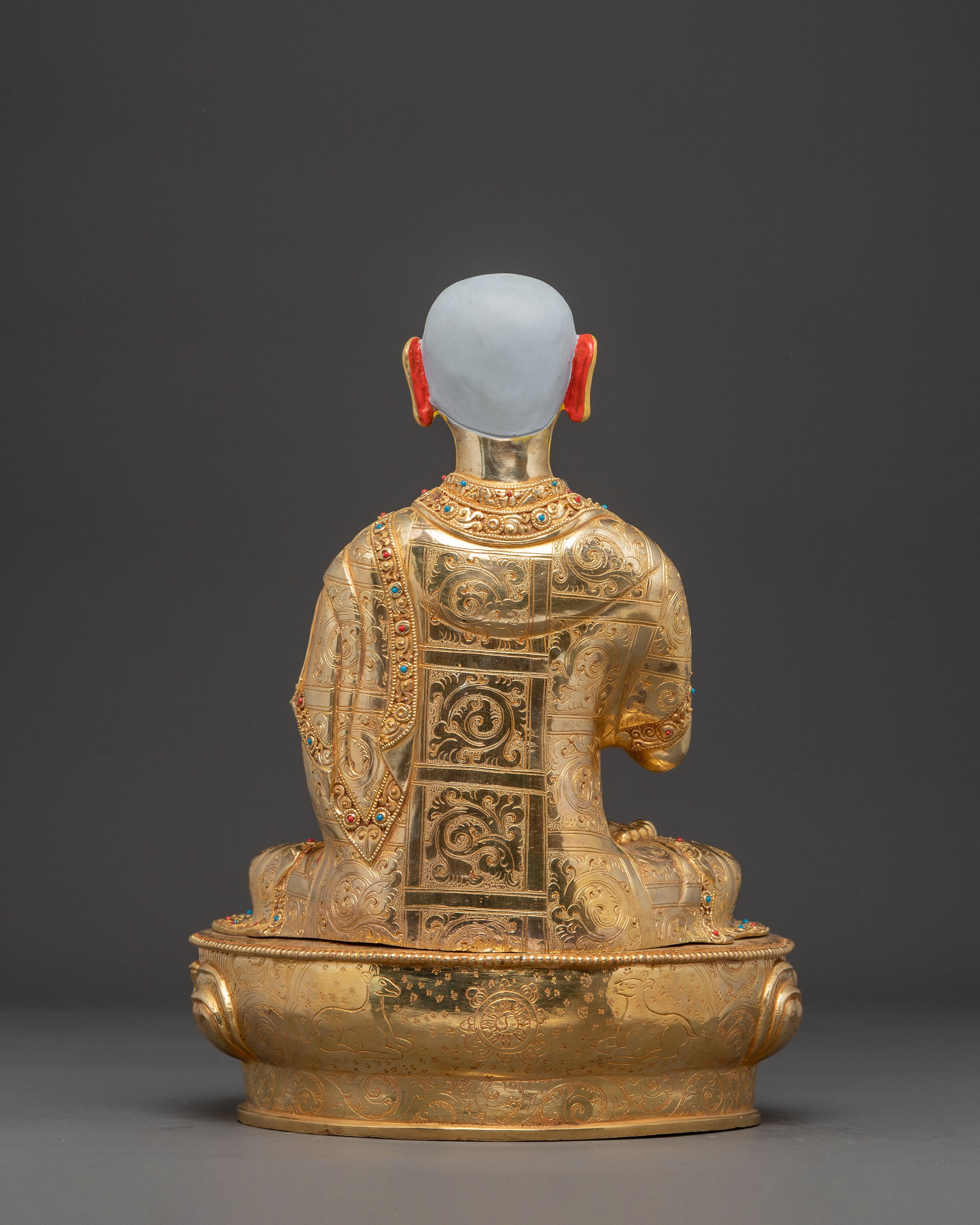 Handmade Tsongkhapa, Je Gyaltsab, and Je Khedrup Statues Set | Three Principal Masters