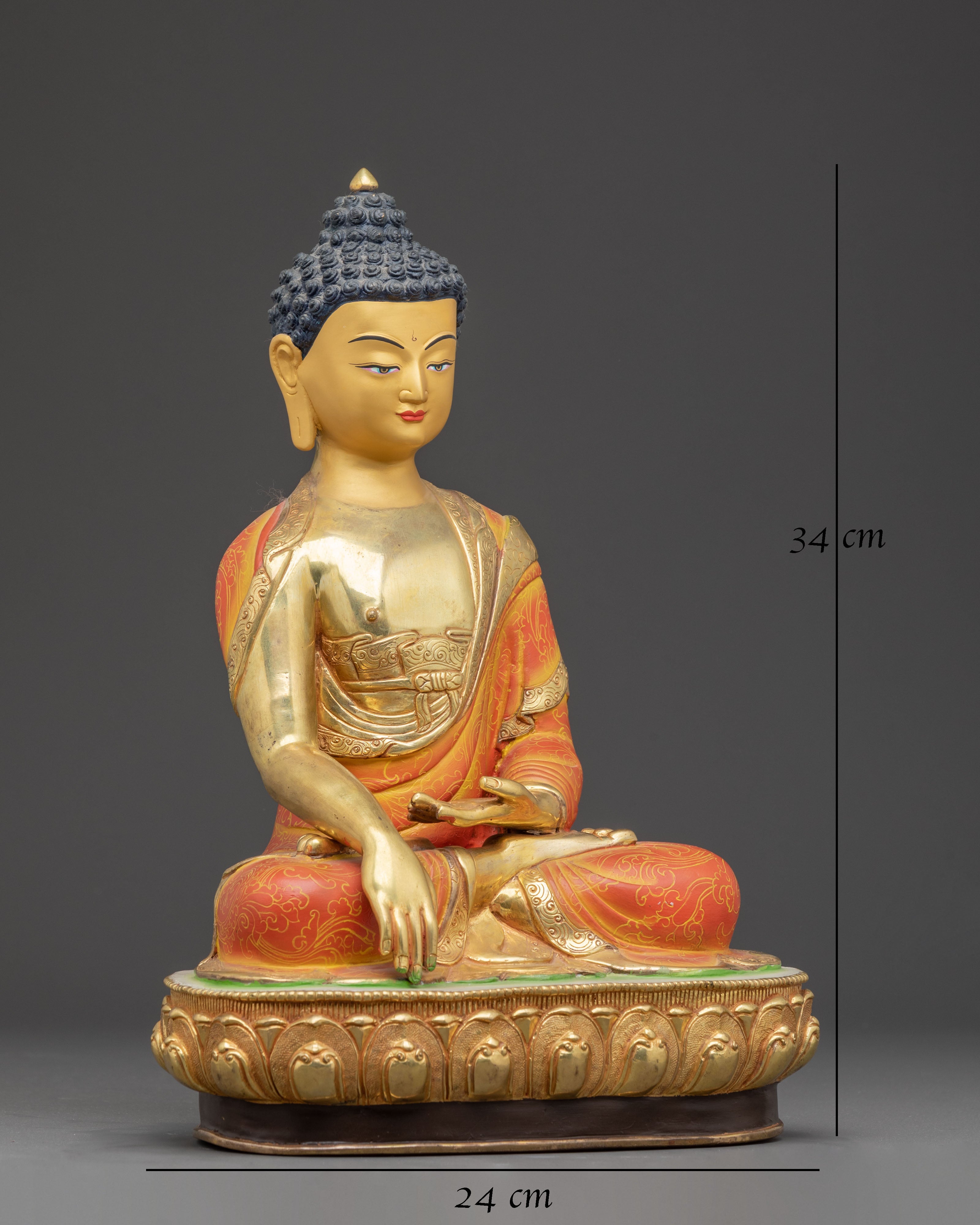 Golden Shakyamuni Buddha Handmade Artwork