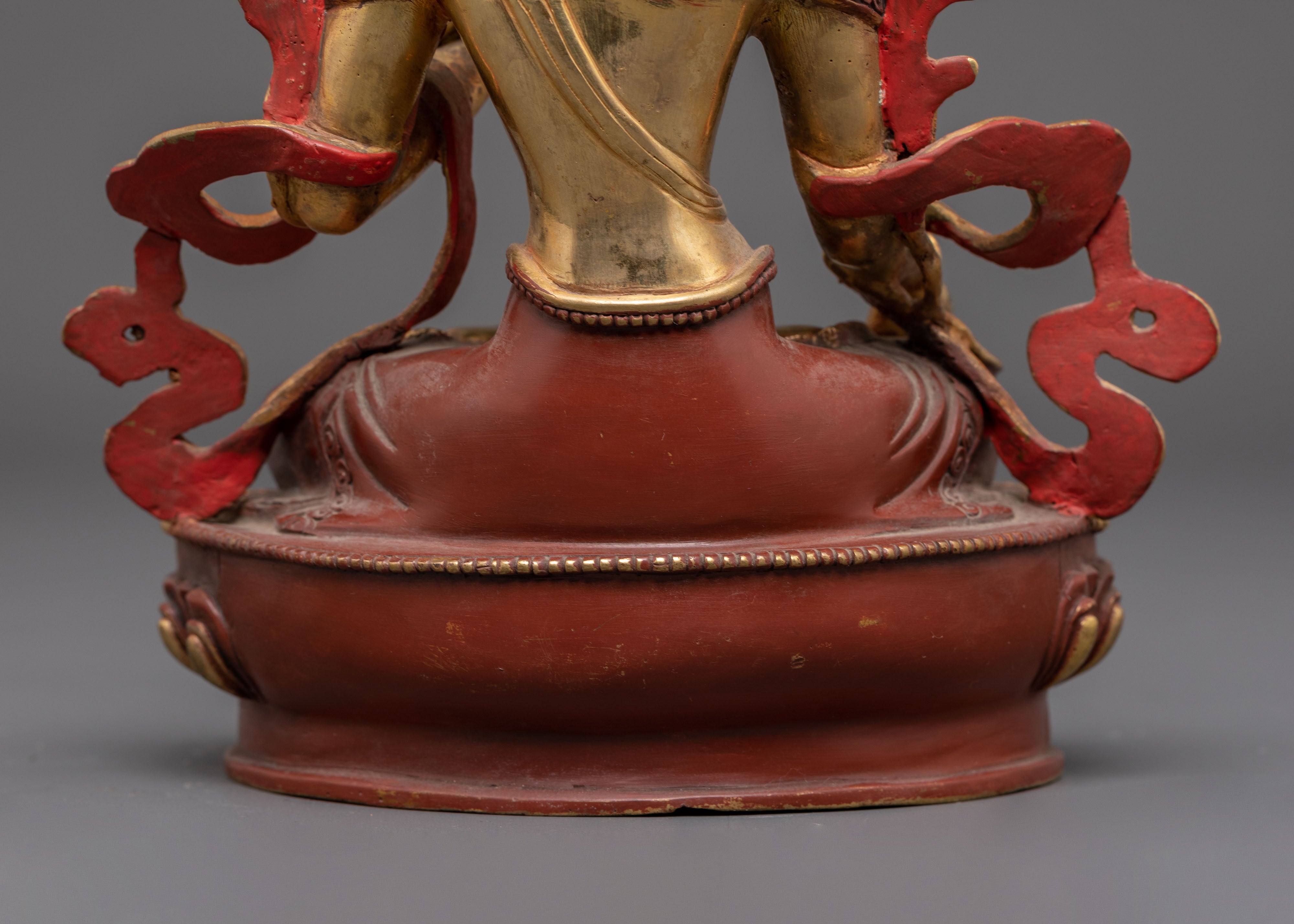 Seven-Eyed Healing Goddess White Tara Artwork | Traditional Himalayan Art