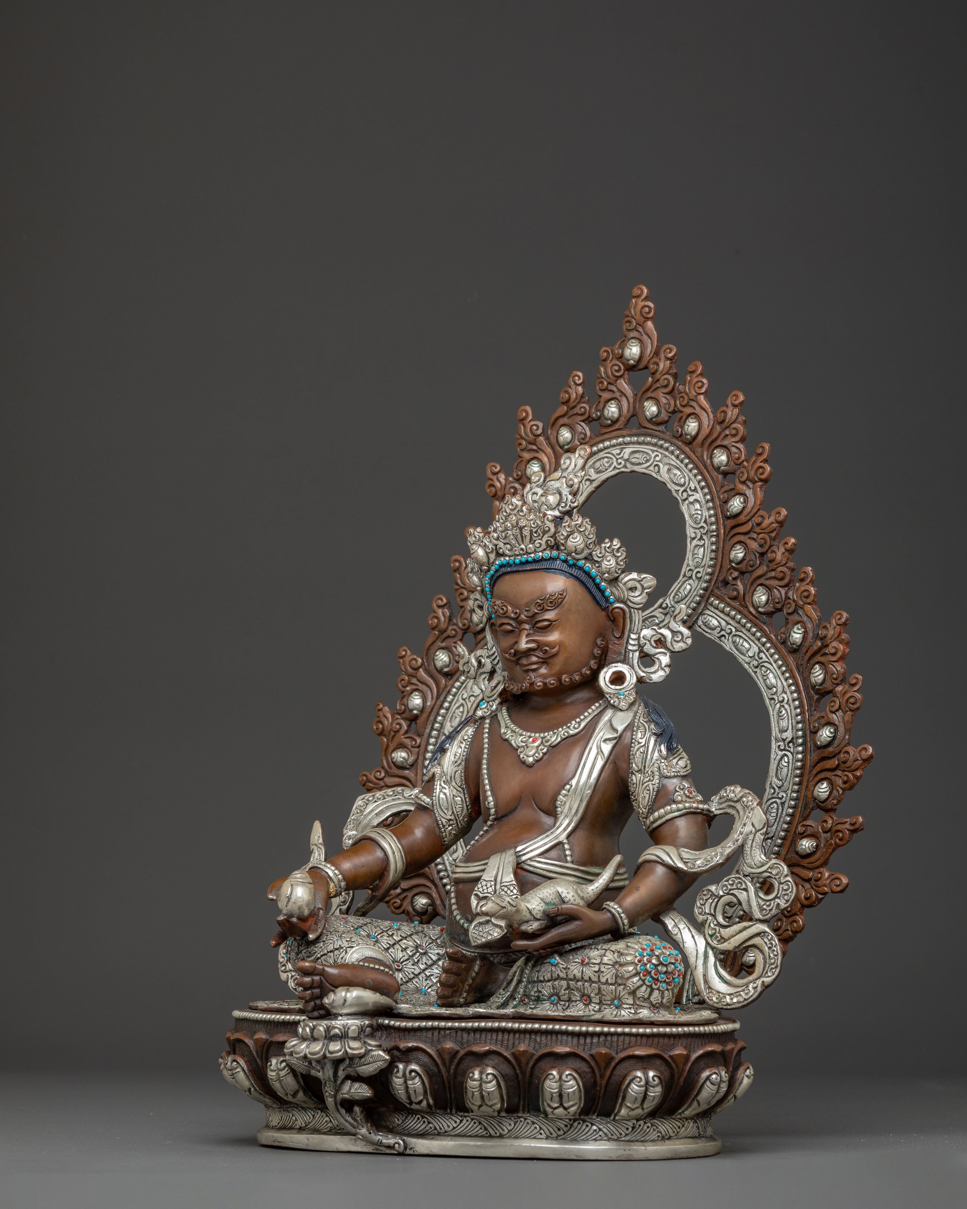 Handcrafted Dzambhala Art: Buddhist Deity of Wealth | Prosperity Icon