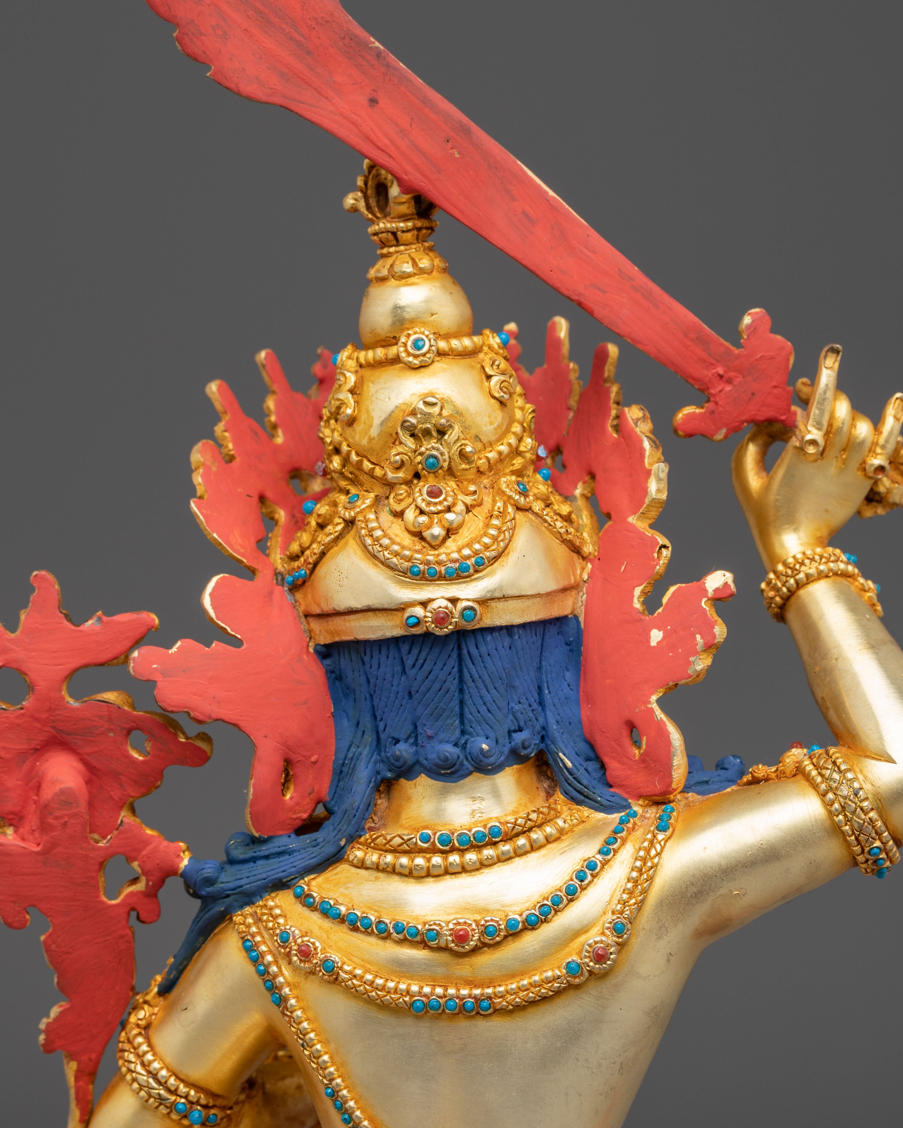 Handmade Figurine of Manjushri, The Wisdom Bodhisattva | Meditation & Altar Decor