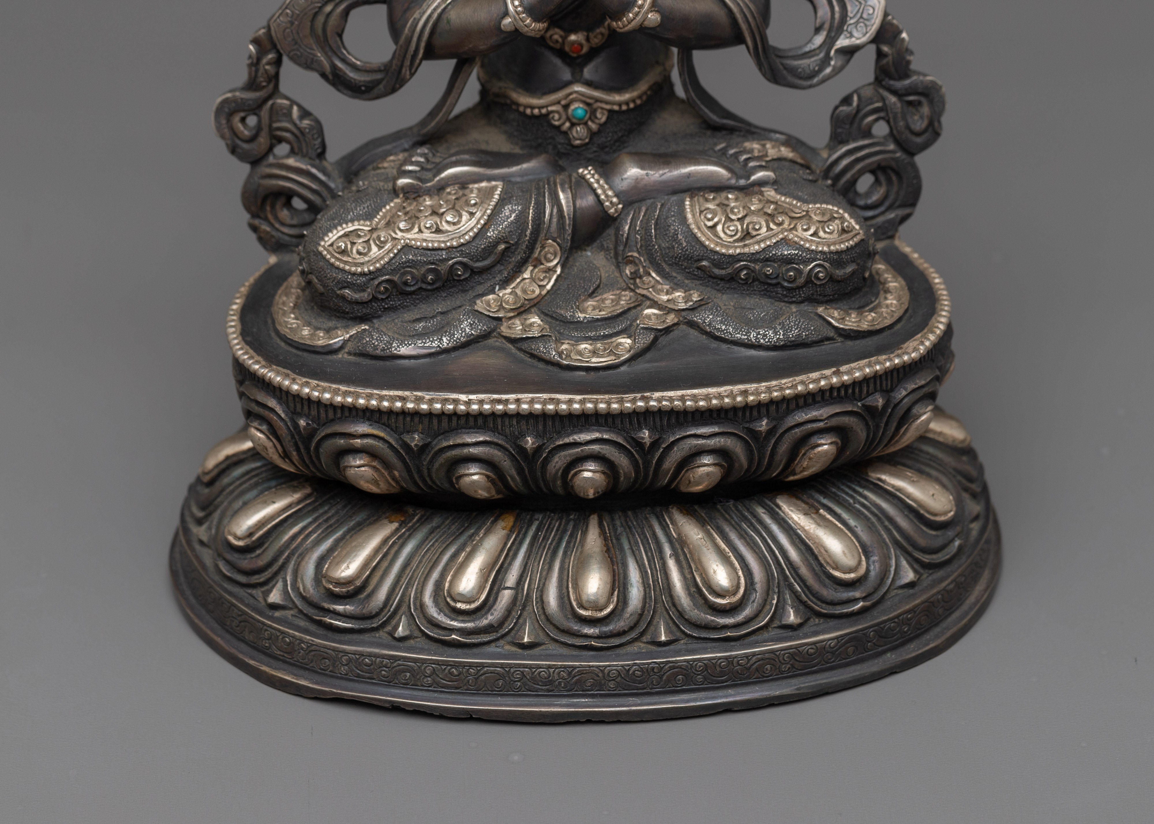 Chenrezig Silver-Plated Figurine | Radiant Guardian of Compassion