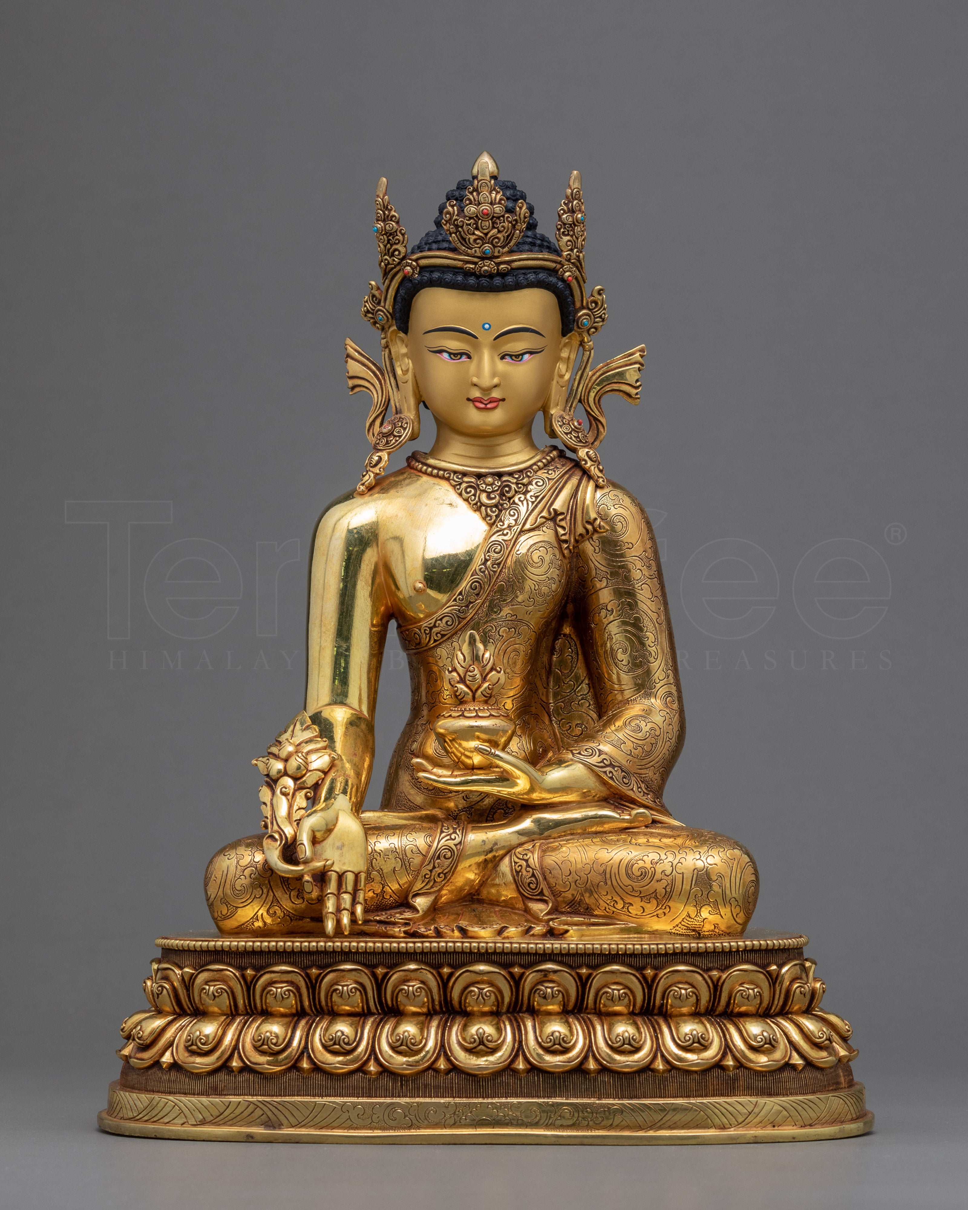 Blue Medicine Buddha Statue | Traditional Buddhist Art