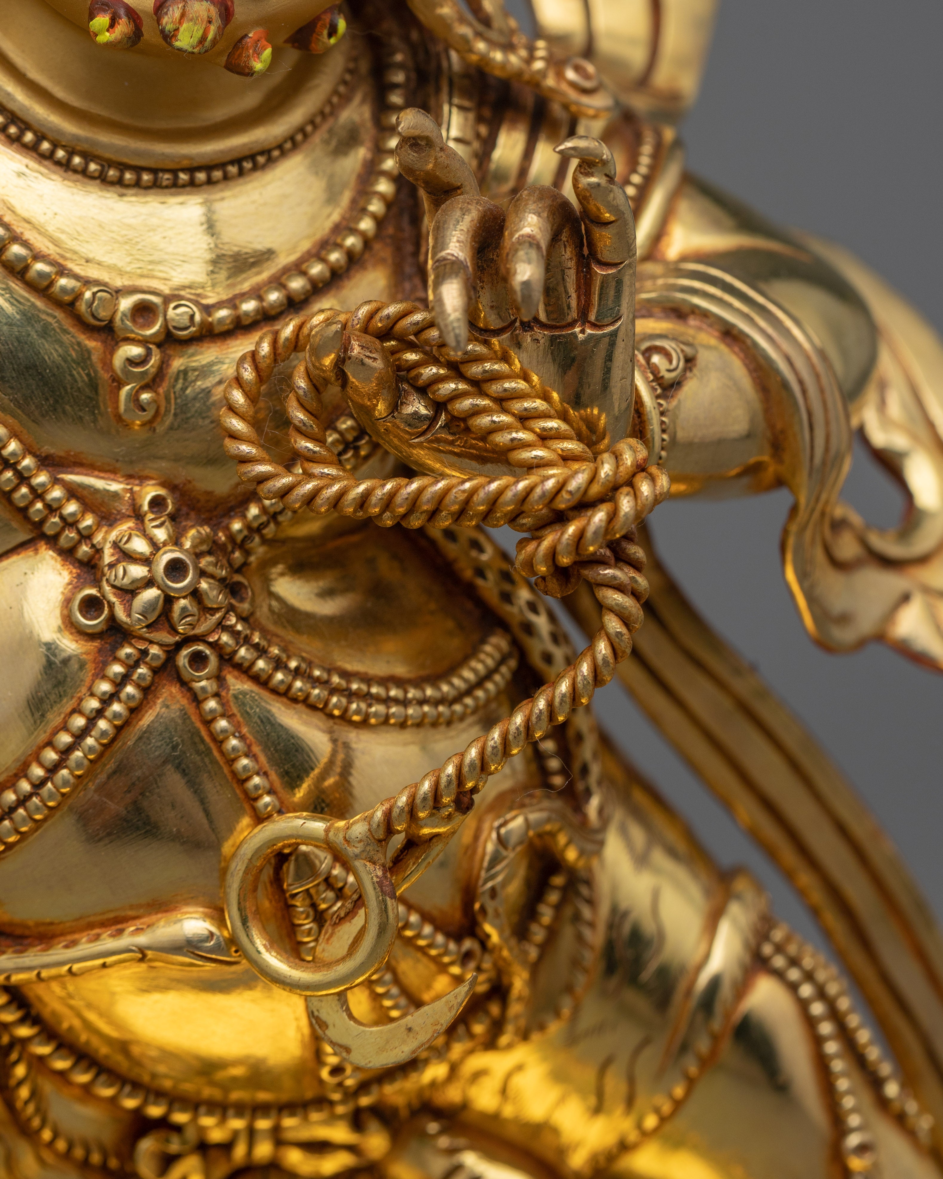 Vajra Pani Sculpture | Gold Gilded Copper Statue
