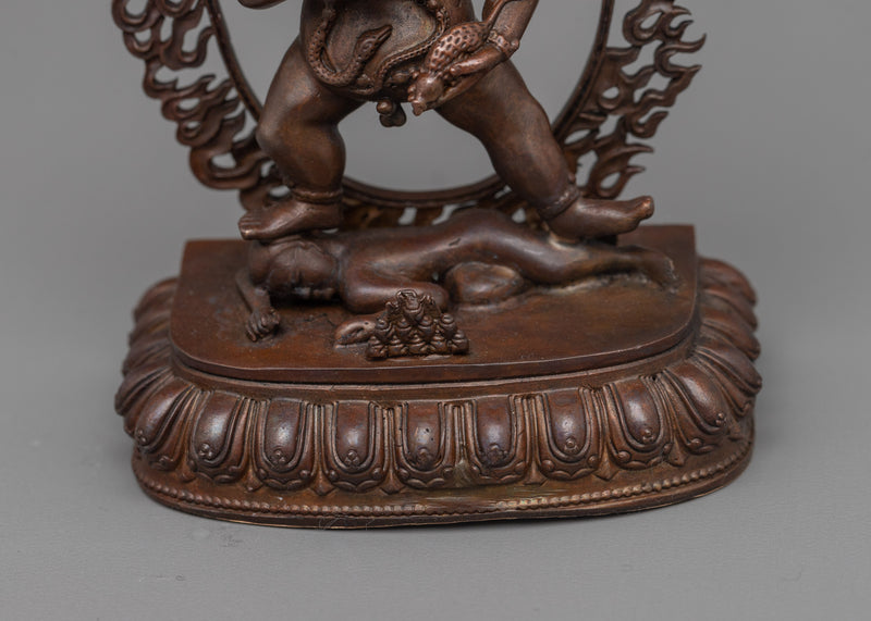 Black Dzambhala Miniature Figurine | Symbol of Prosperity and Protection