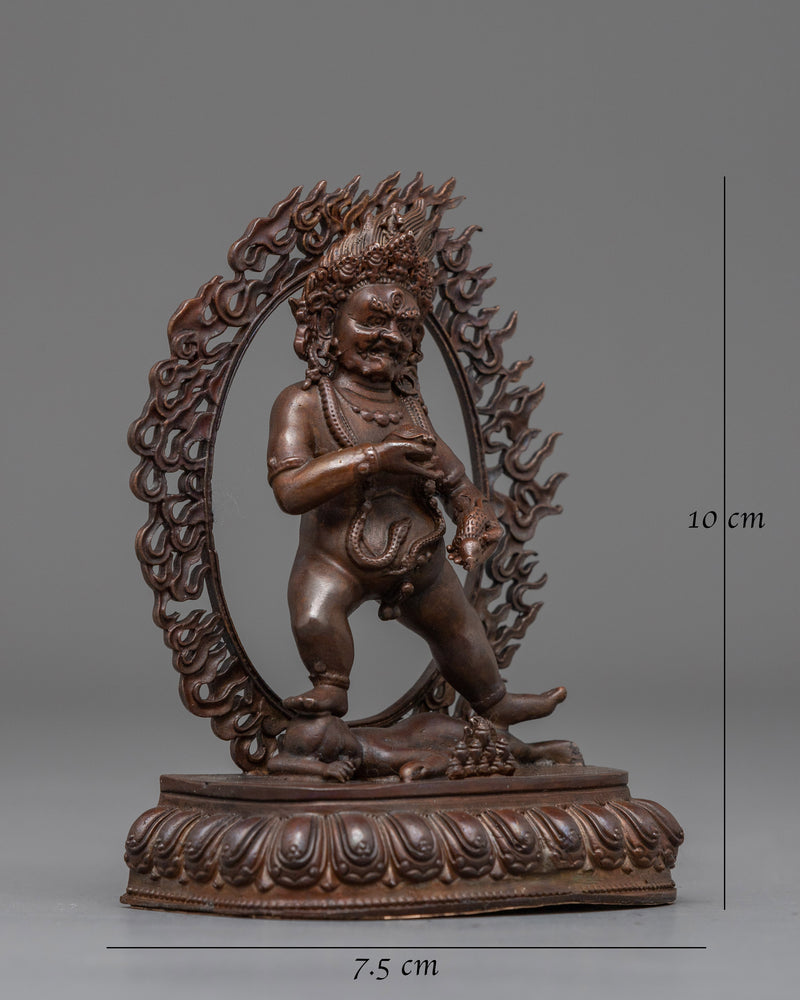 Black Dzambhala Miniature Figurine | Symbol of Prosperity and Protection