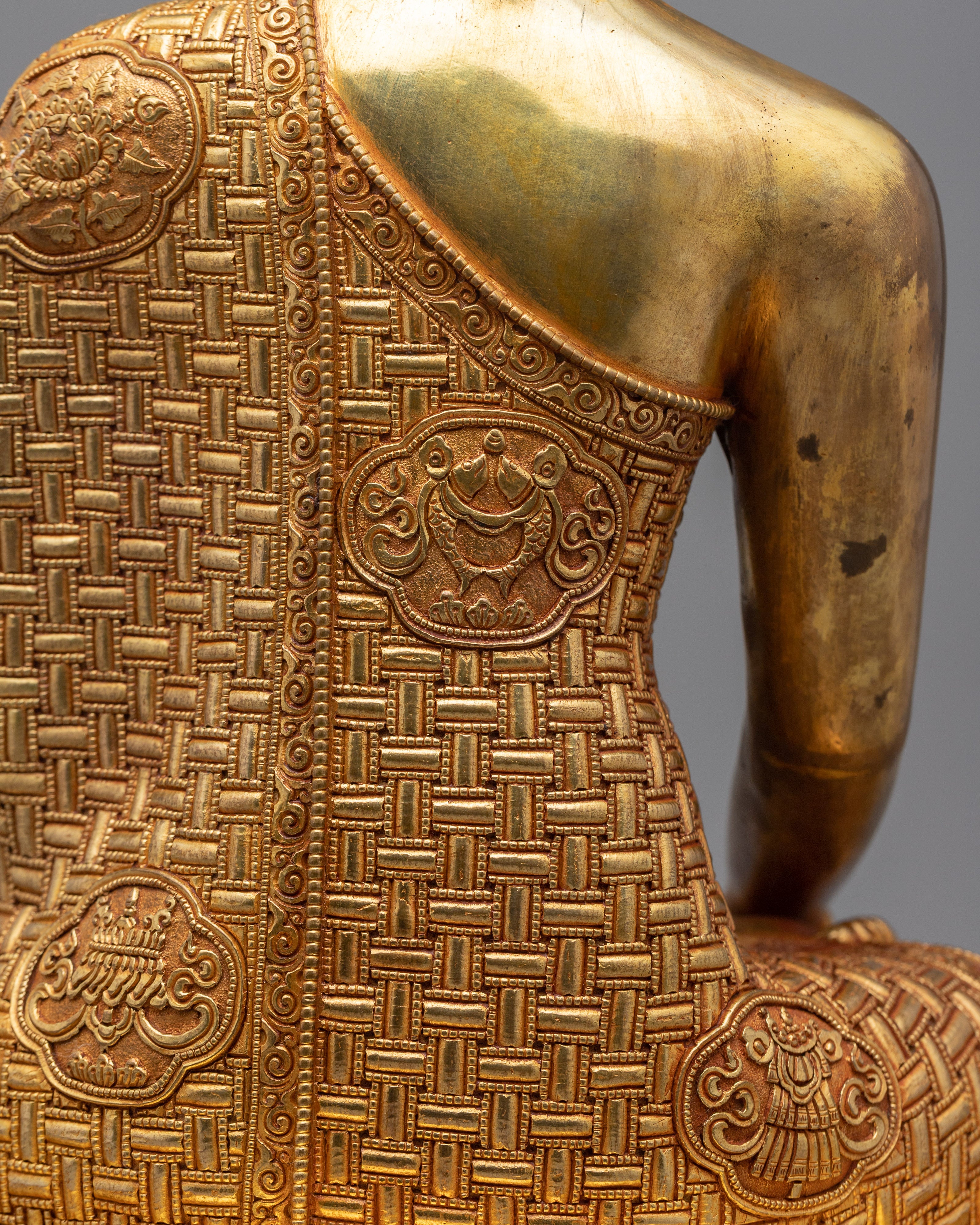 Shakyamuni Buddha 24K Gold Gilded Figurine | A Symbol of Divine Enlightenment