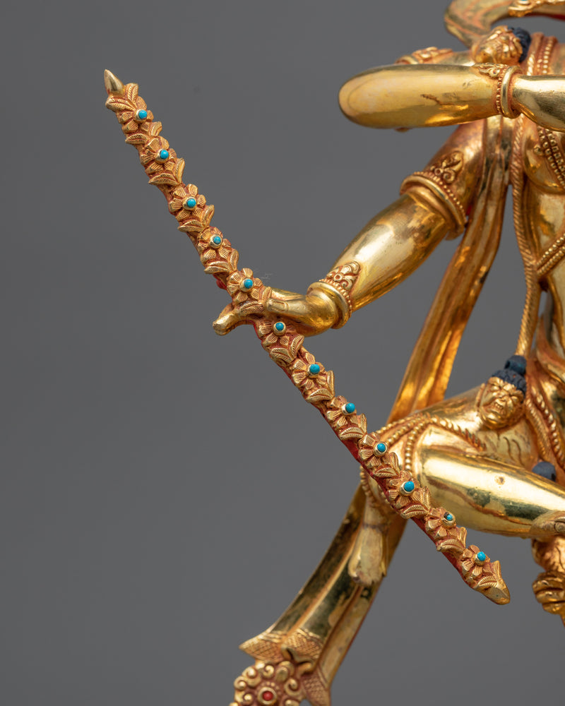 Kurukulla Tara Statue | Enchanting 24K Gold Gilded Feminine Power