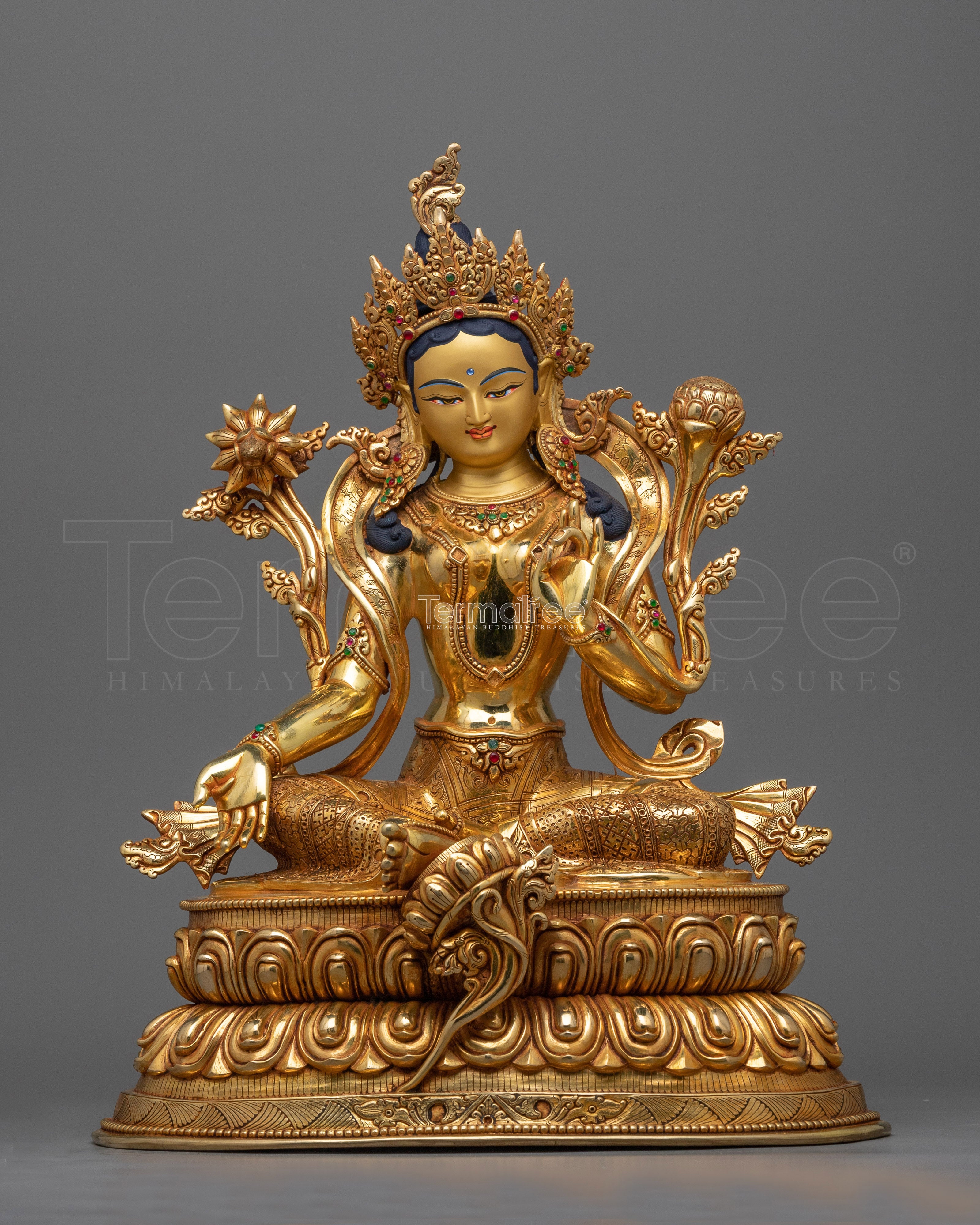 The Diva Green Tara Statue | Manifestation of Compassion and Protection