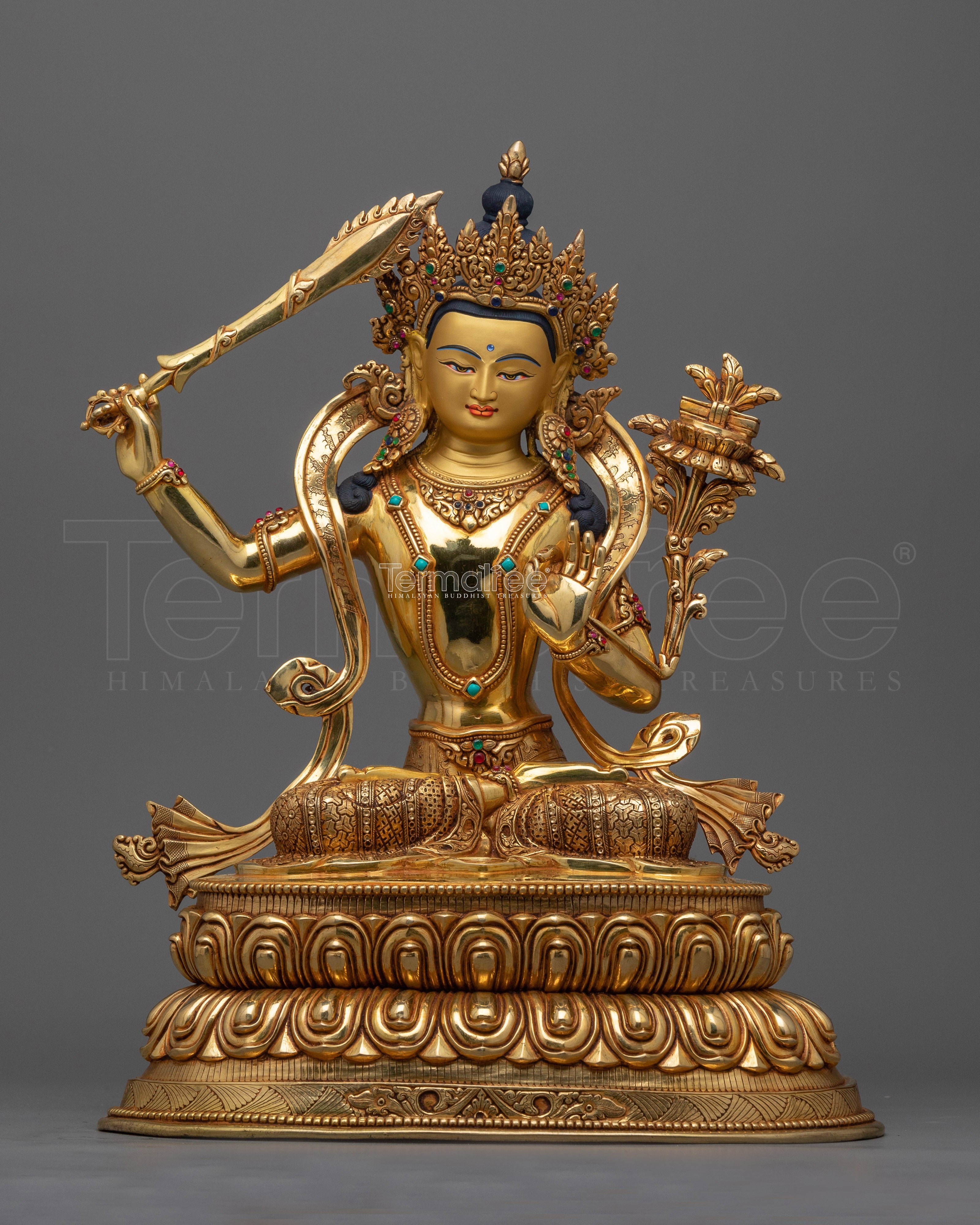 Wisdom Bodhisattva Deity Manjushri Statue | Beacon of Enlightened Wisdom